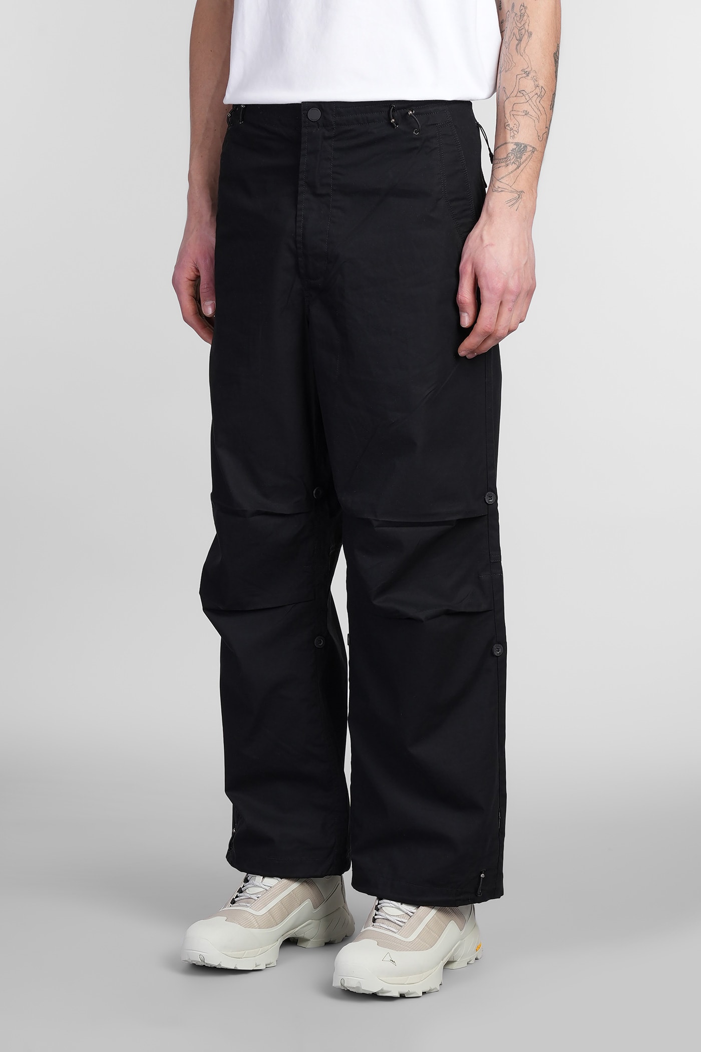 MAHARISHI PANTS IN BLACK COTTON