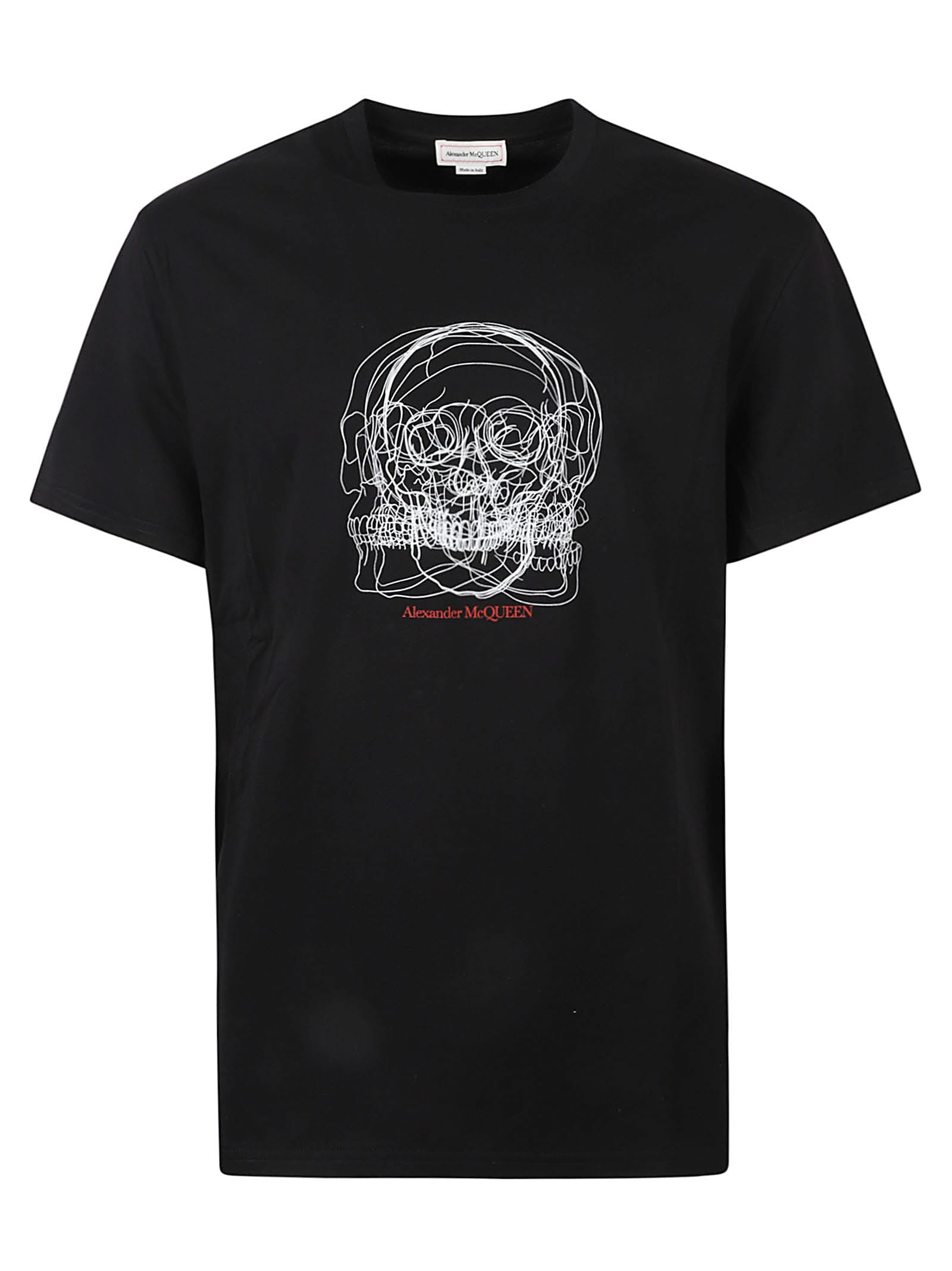 Shop Alexander Mcqueen Skull Logo T-shirt In Black/mix