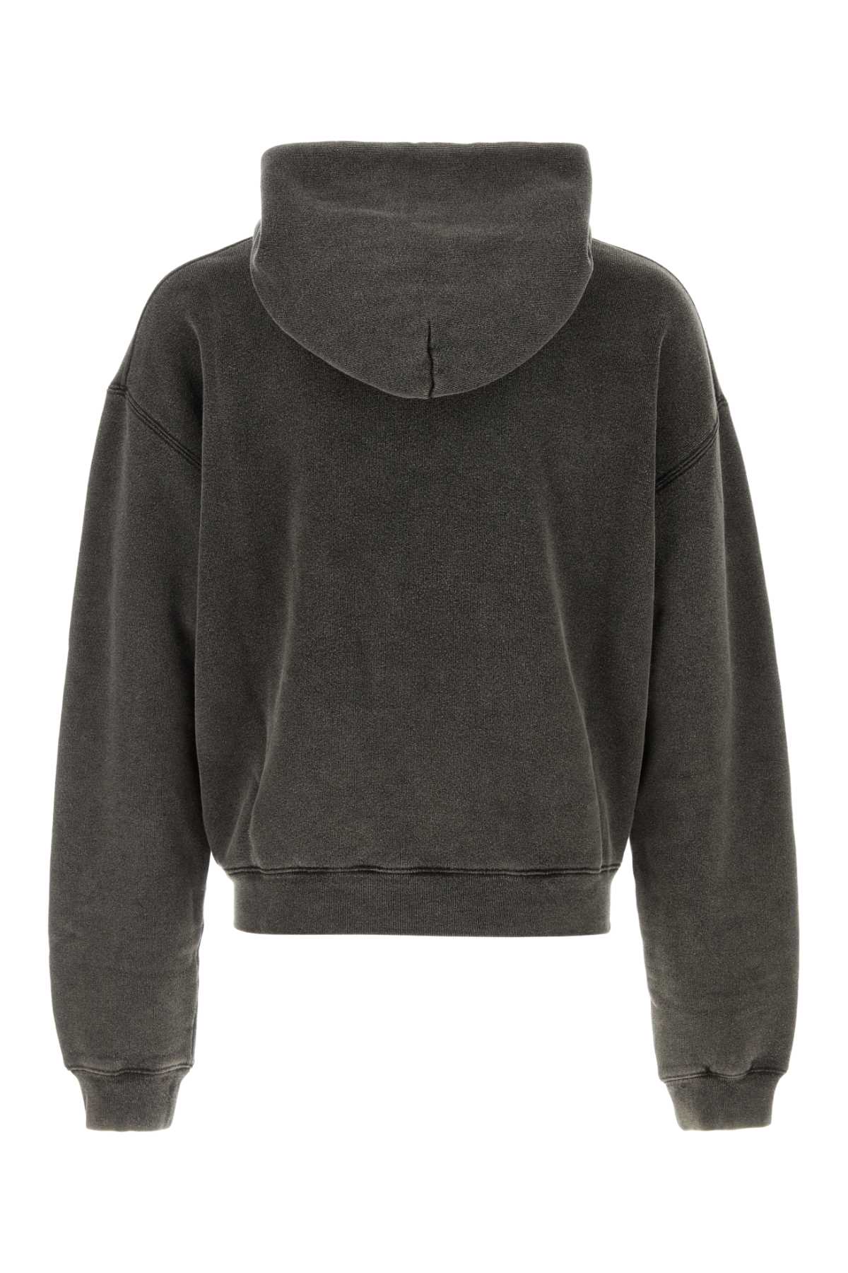 Shop Alexander Wang Graphite Cottons Sweatshirt In Grigio