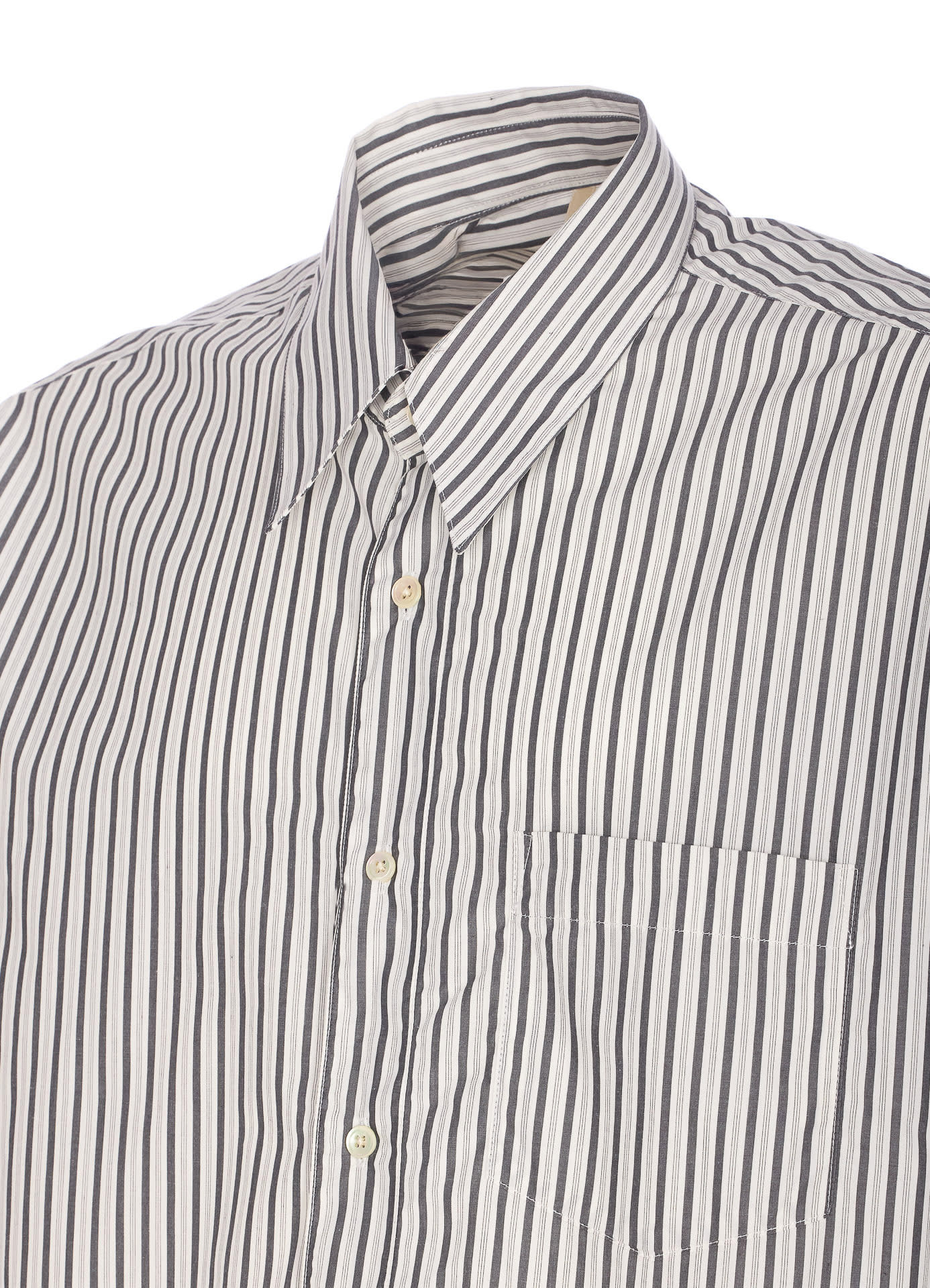 Sunflower Striped Long Sleeve Button Down Shirt In Gray