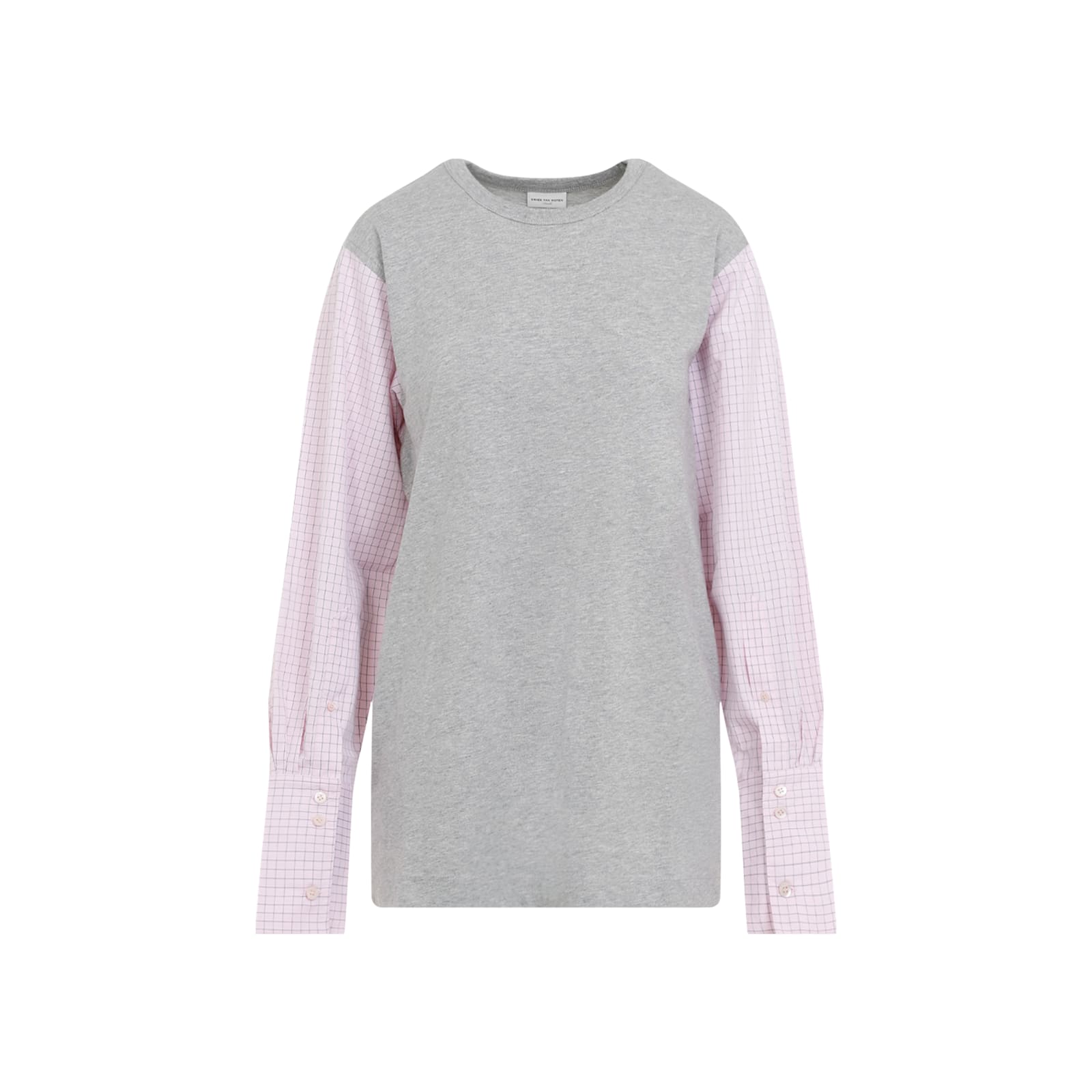 Shop Dries Van Noten Heos T-shirt In Grey Melange