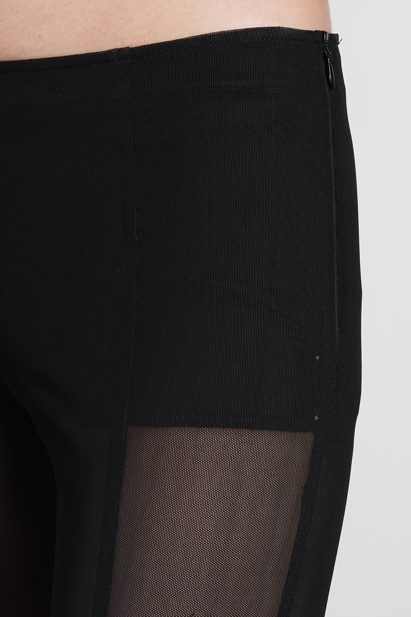 Shop Blumarine Pants In Black Nylon In Nero