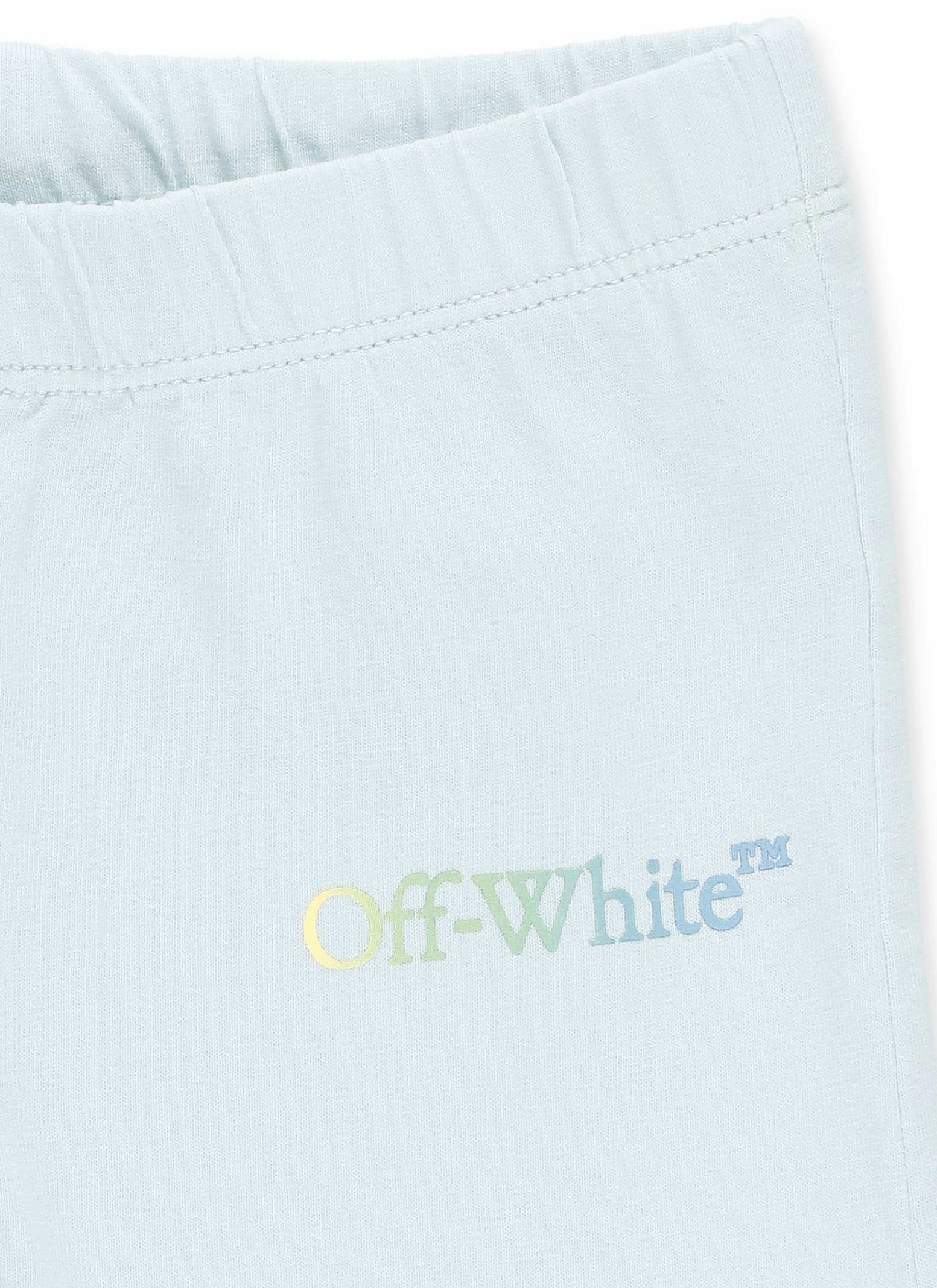 Shop Off-white Two Pieces Jumpsuit With Logo In Light Blue