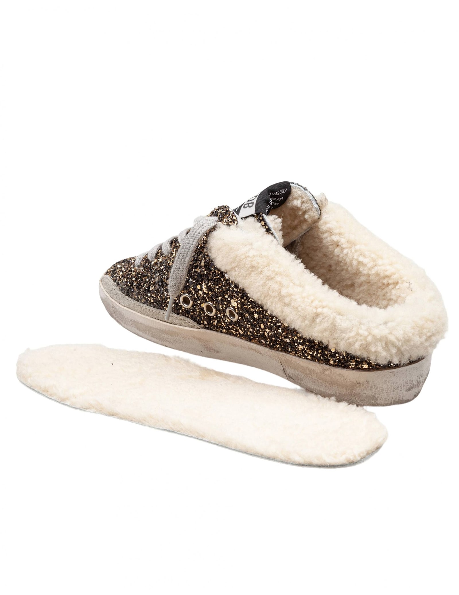 Golden Goose Sneakers Super Star In Glitter Color Black/gold In Multi