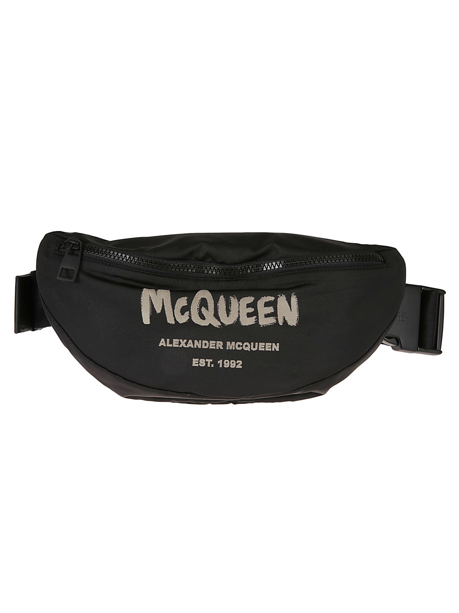 Alexander McQueen New Mcqueen Graffiti Wamos Calf Belt Bag