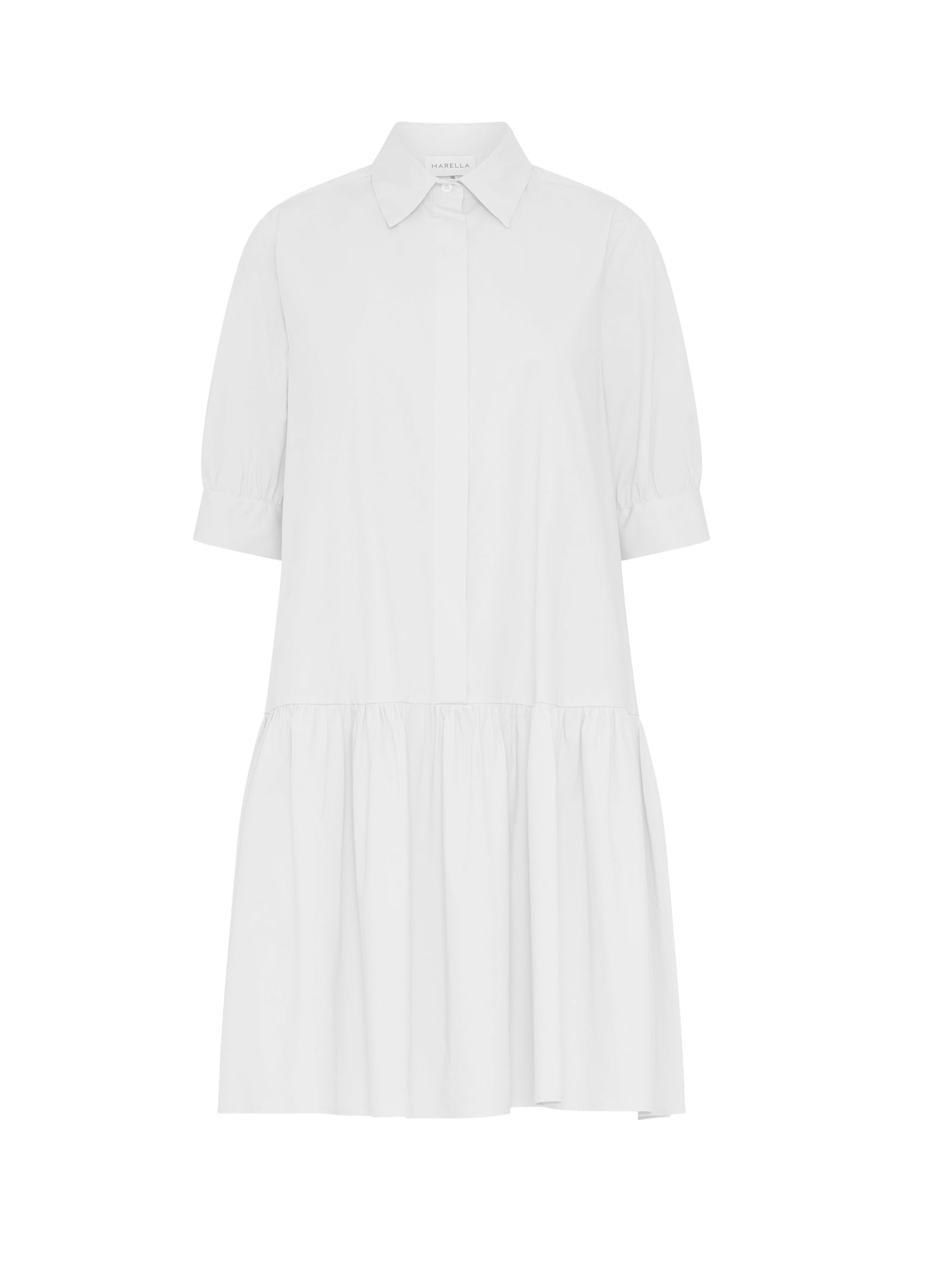 Shop Marella White Midi Dress In Bianco