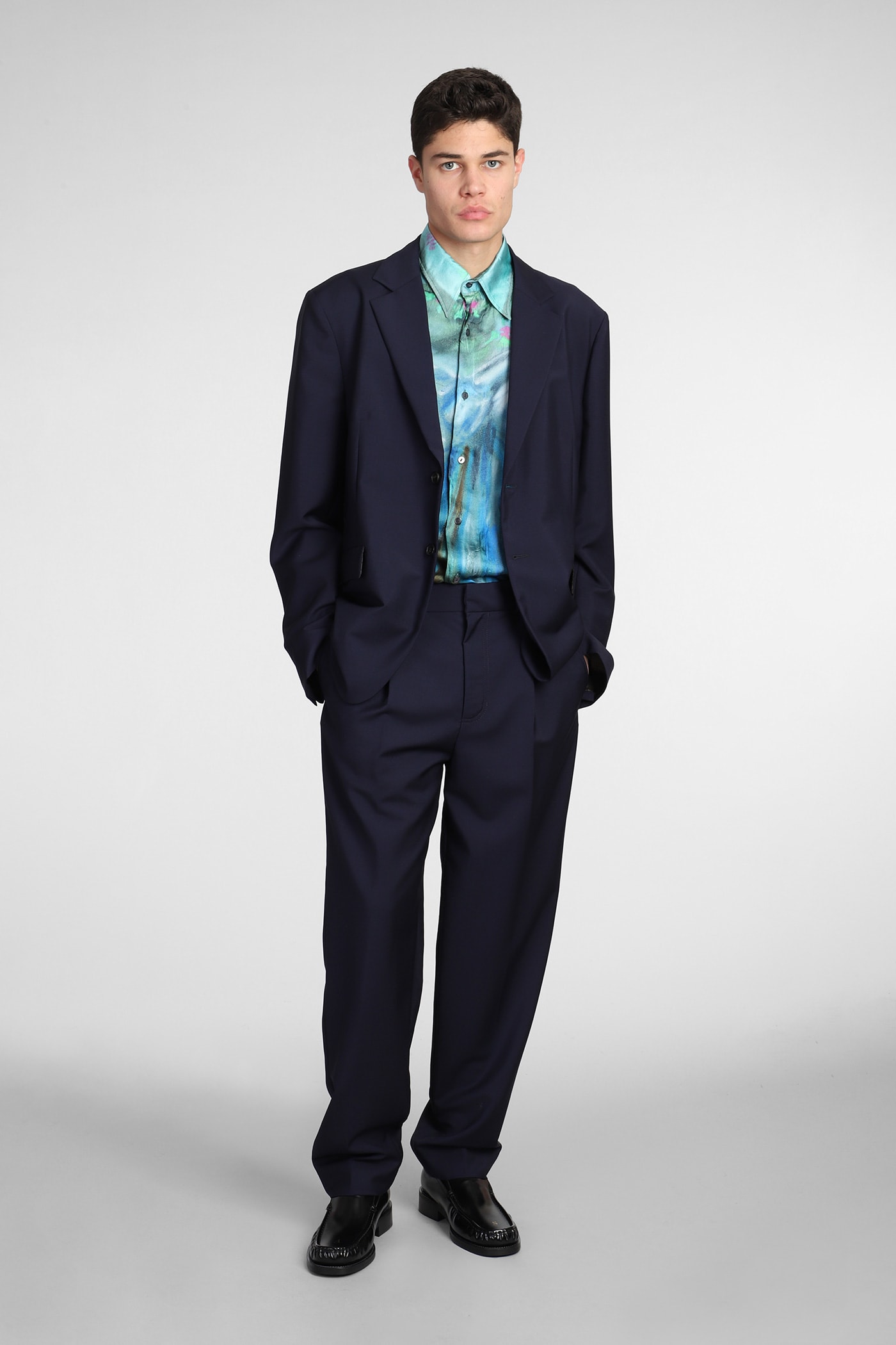 Acne Studios Single-breasted Tailored Blazer In Blue