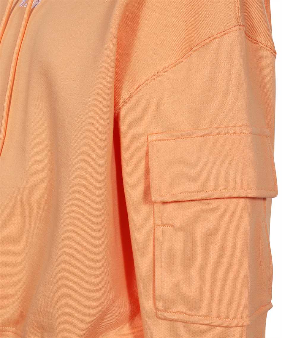 Msgm Cotton Hoodie In Orange