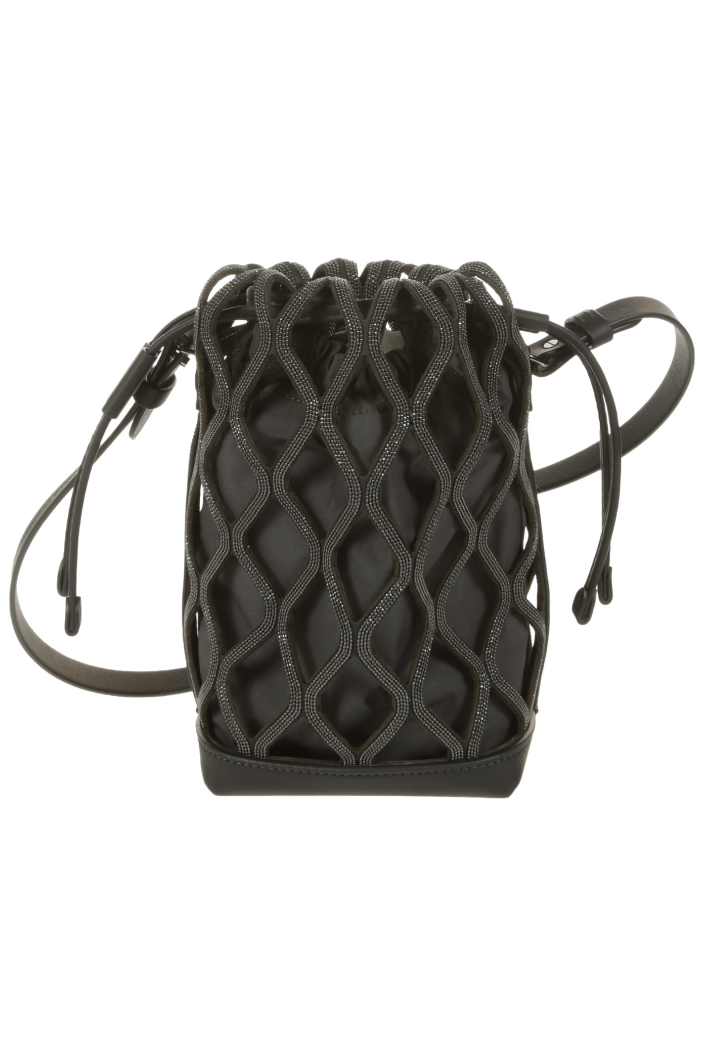 Brunello Cucinelli Bead Embellished Perforated Bucket Bag