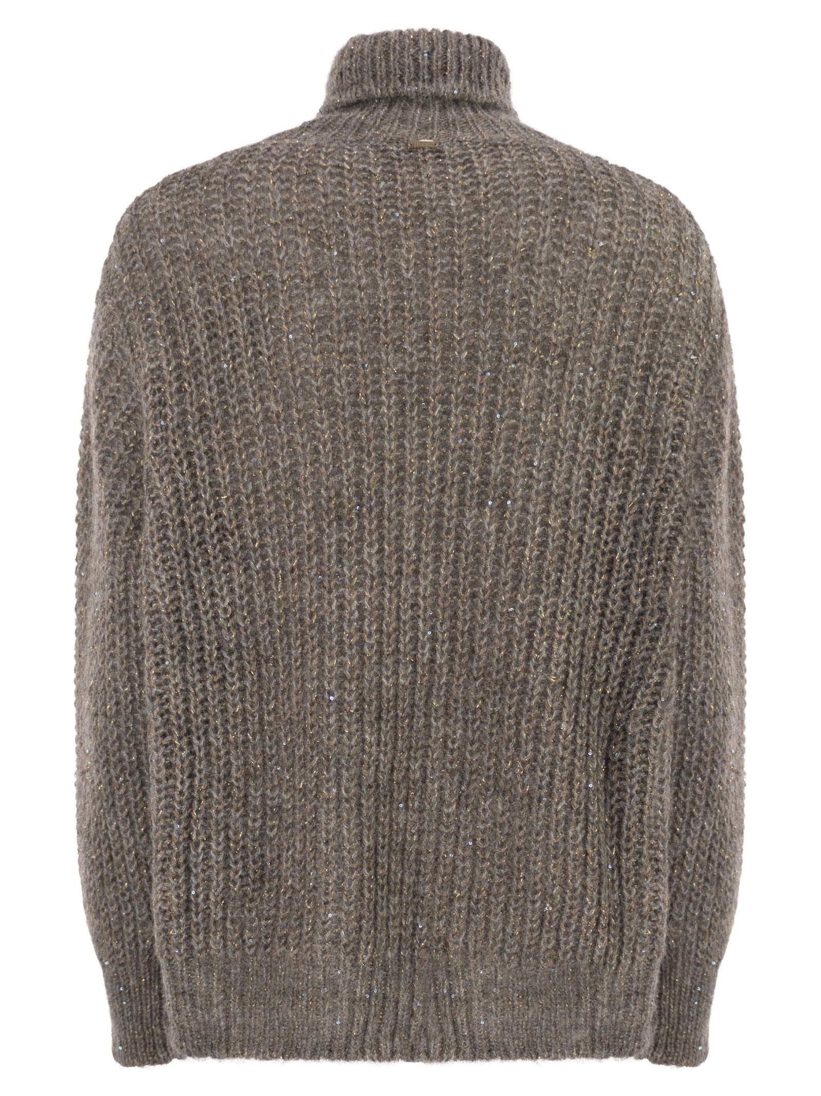Herno Wool And Alpaca Turtleneck Jumper In Gray