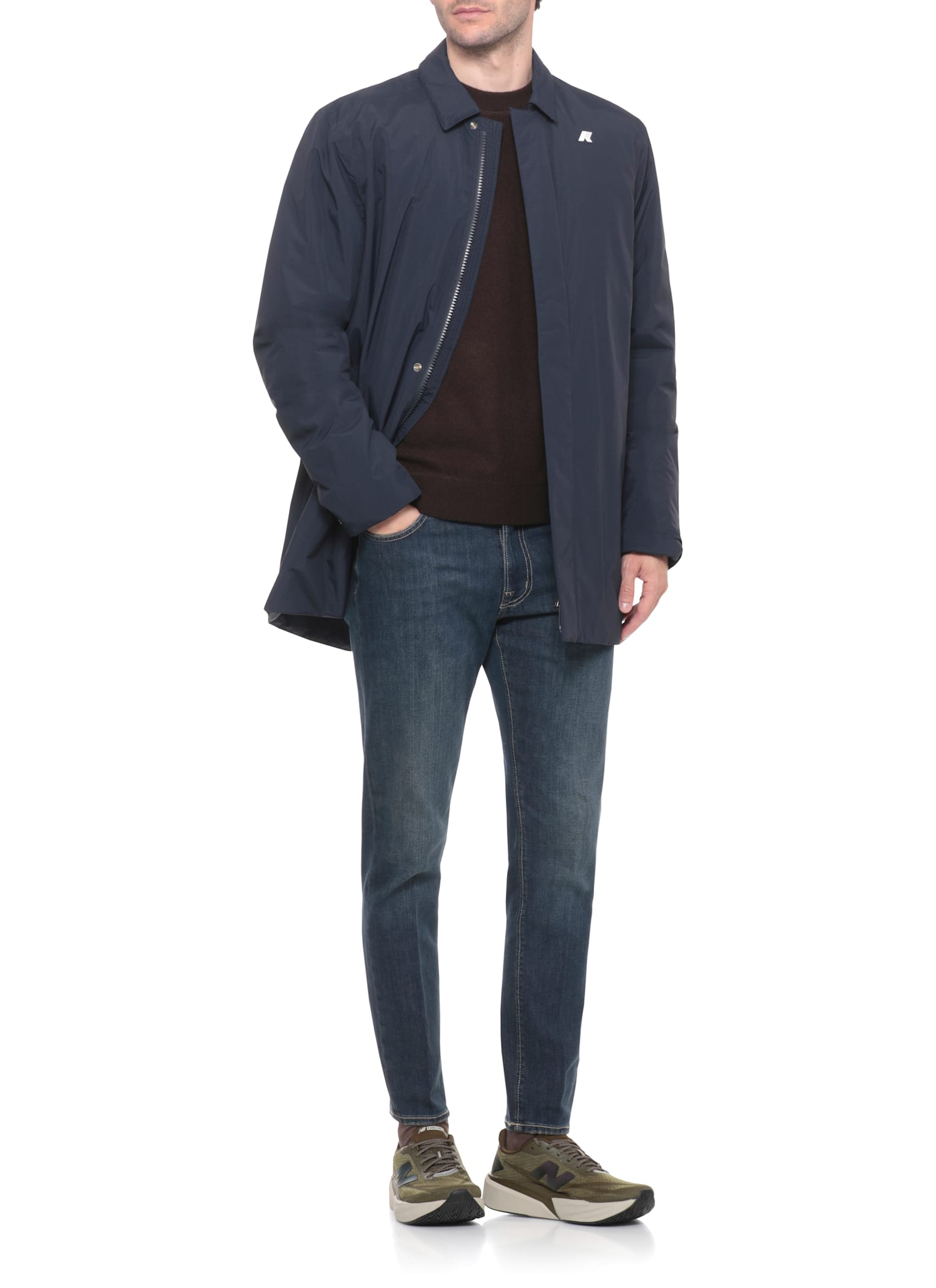 K-way Benny Warm Ottoman Down Jacket In Blue