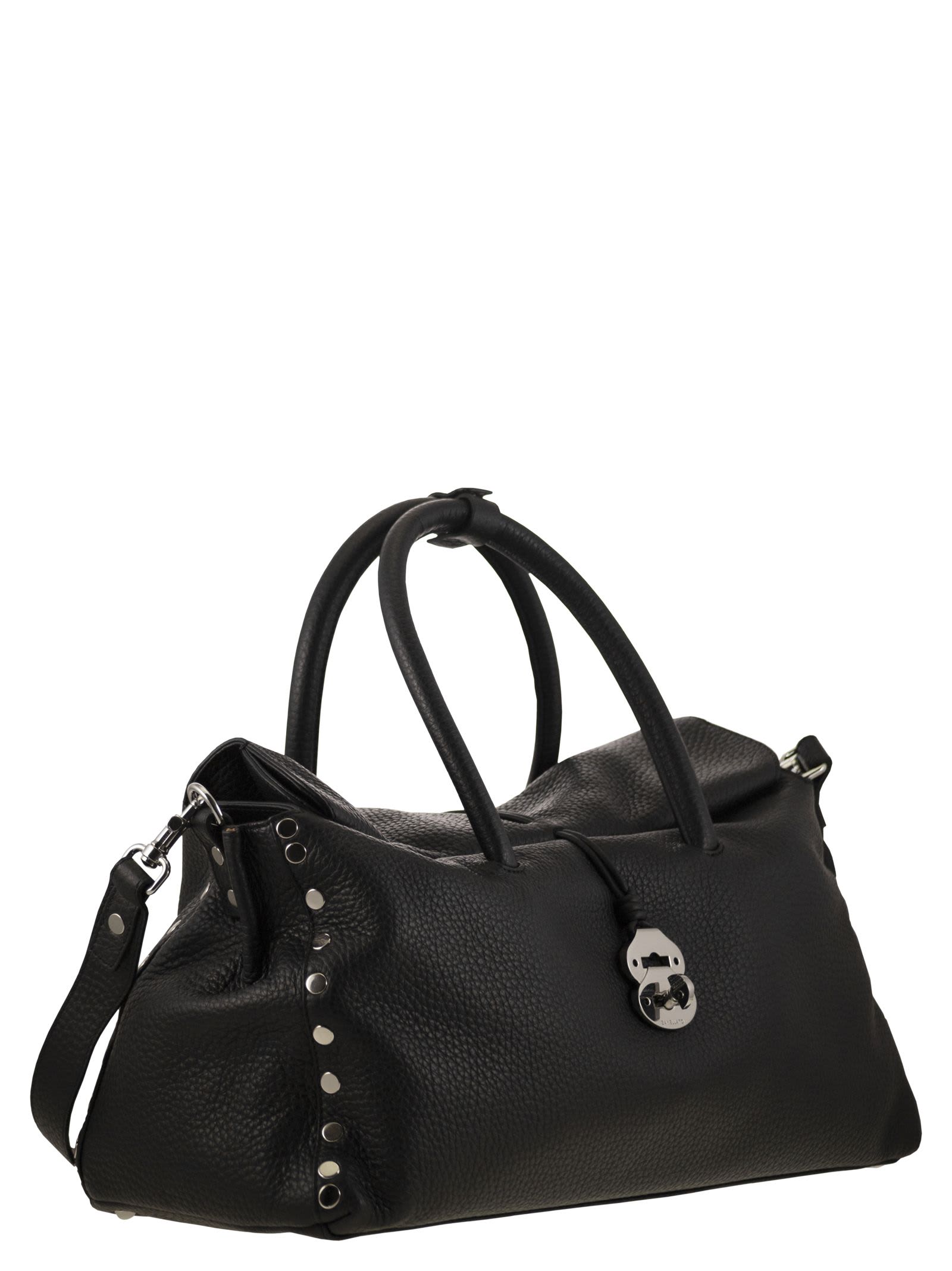Zanellato Dotta Centauro - Grained Leather Bag Xl In Black