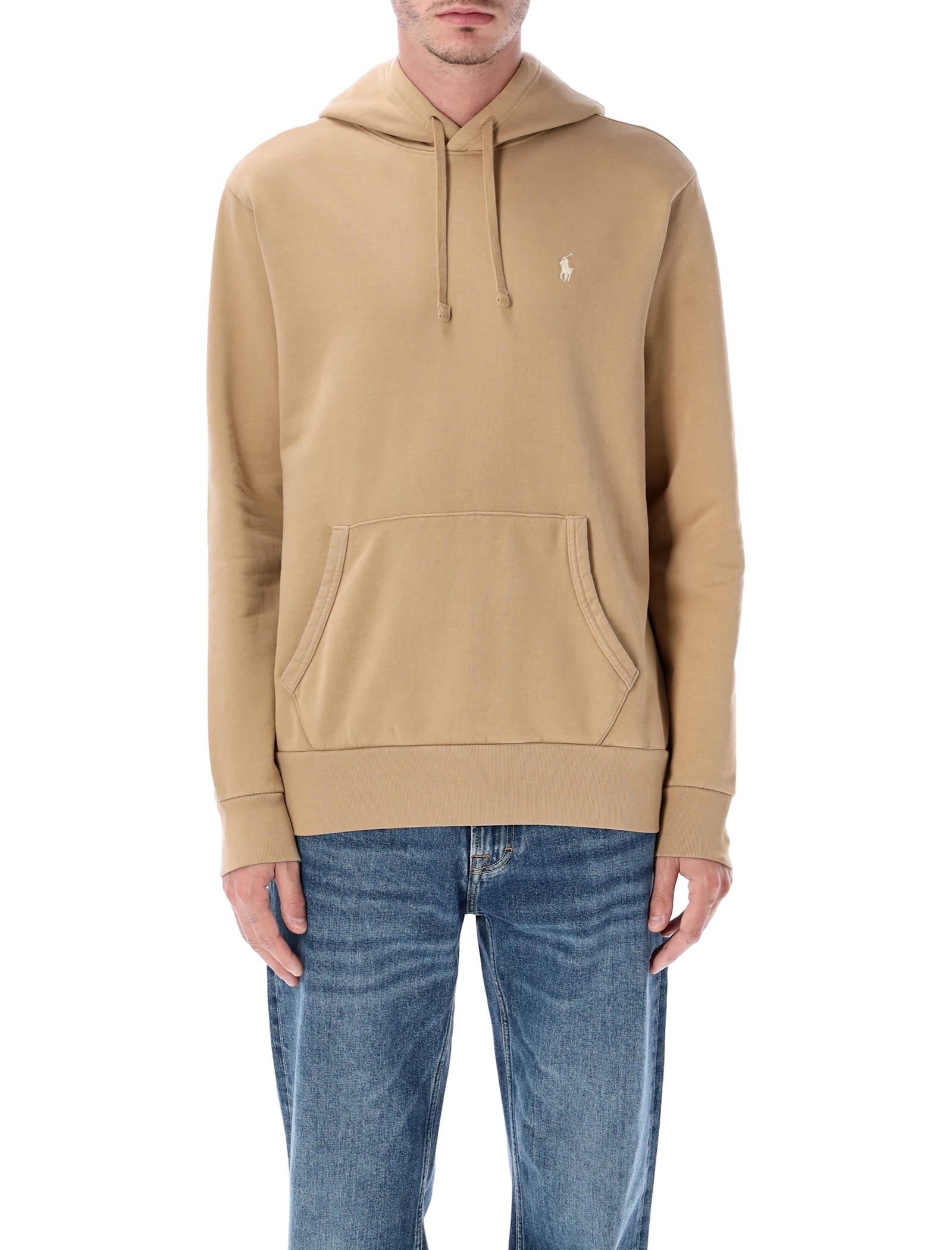 Polo Ralph Lauren Loopback Cotton Fleece Hoodie In Brown