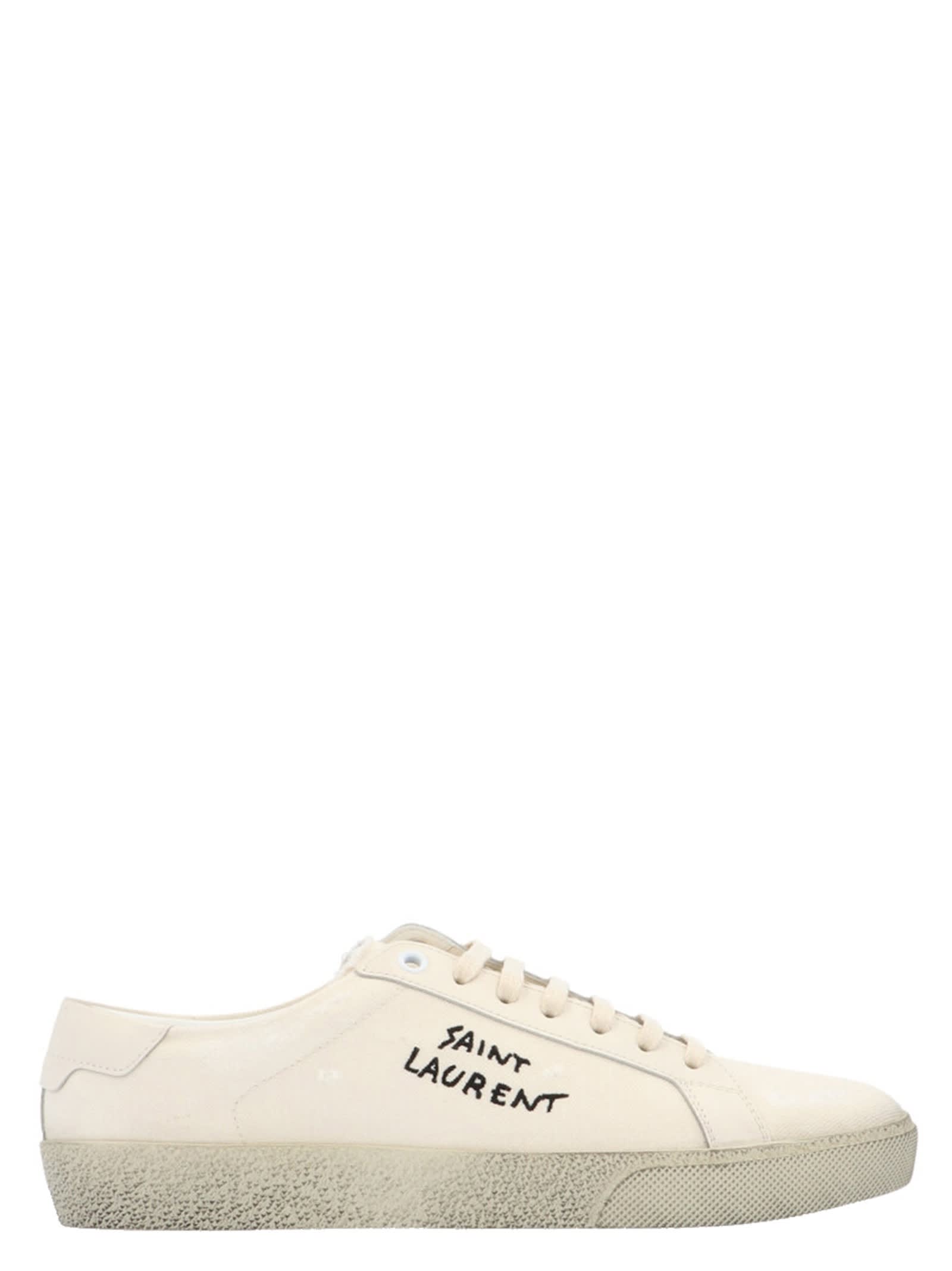 Shop Saint Laurent Court Sl/06 Sneakers In White