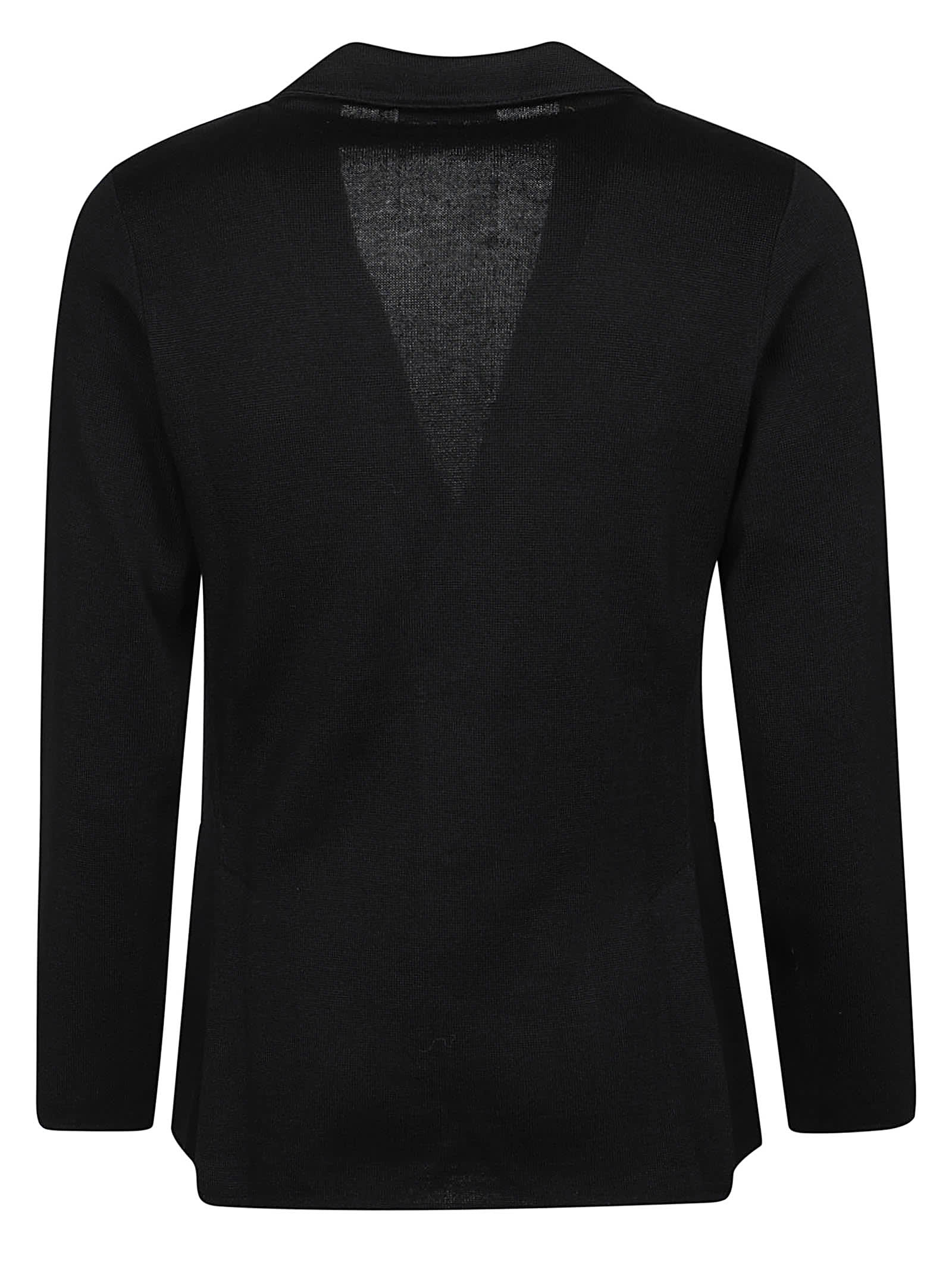 Shop Lardini Knit Jacket In Nero