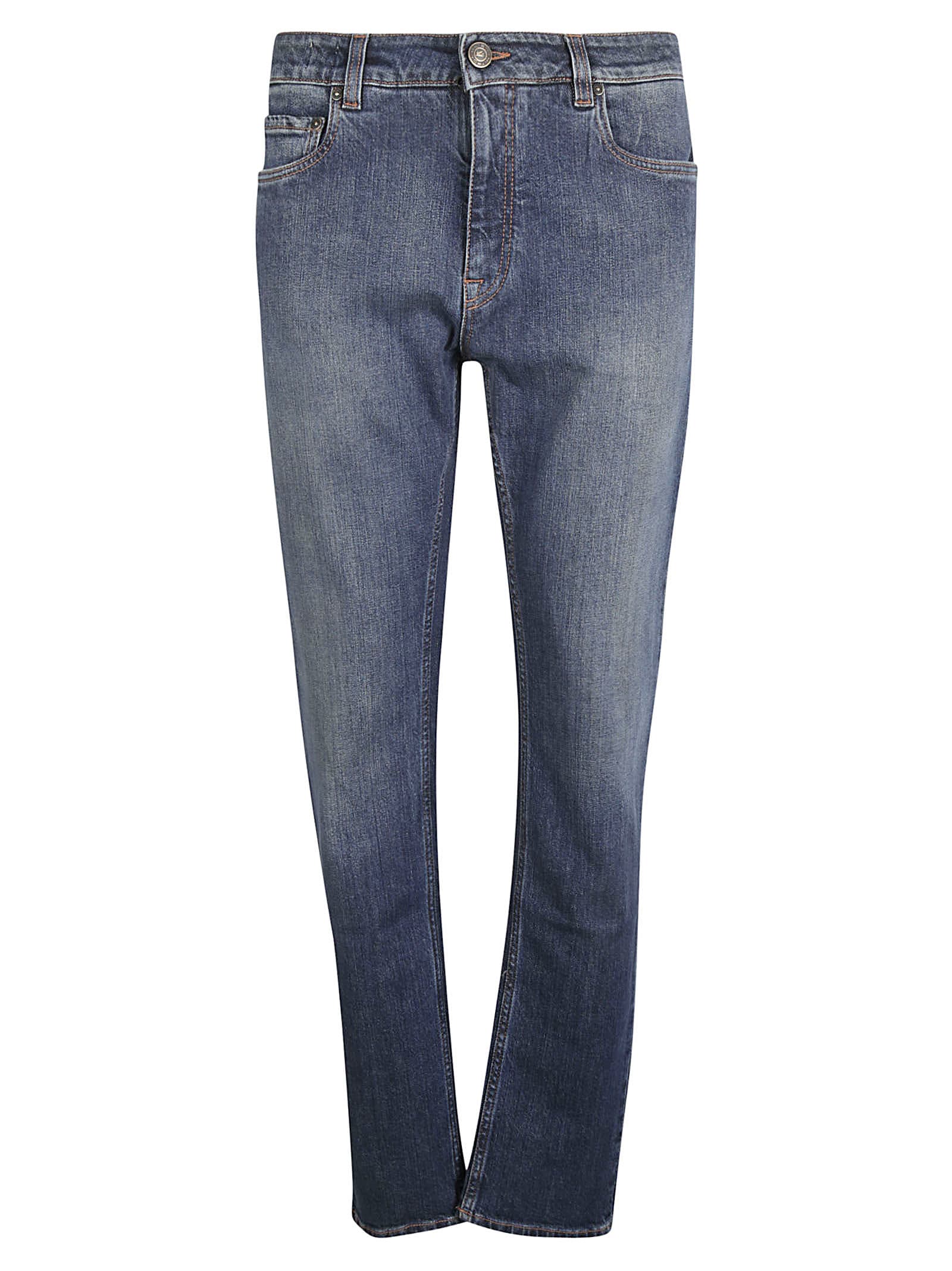 Etro Regular Embroidered 5 Pockets Jeans