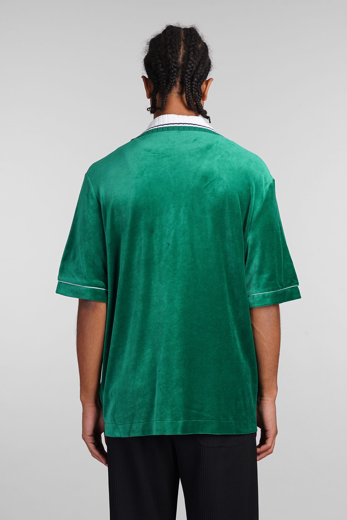 Shop Casablanca Shirt In Green Cotton