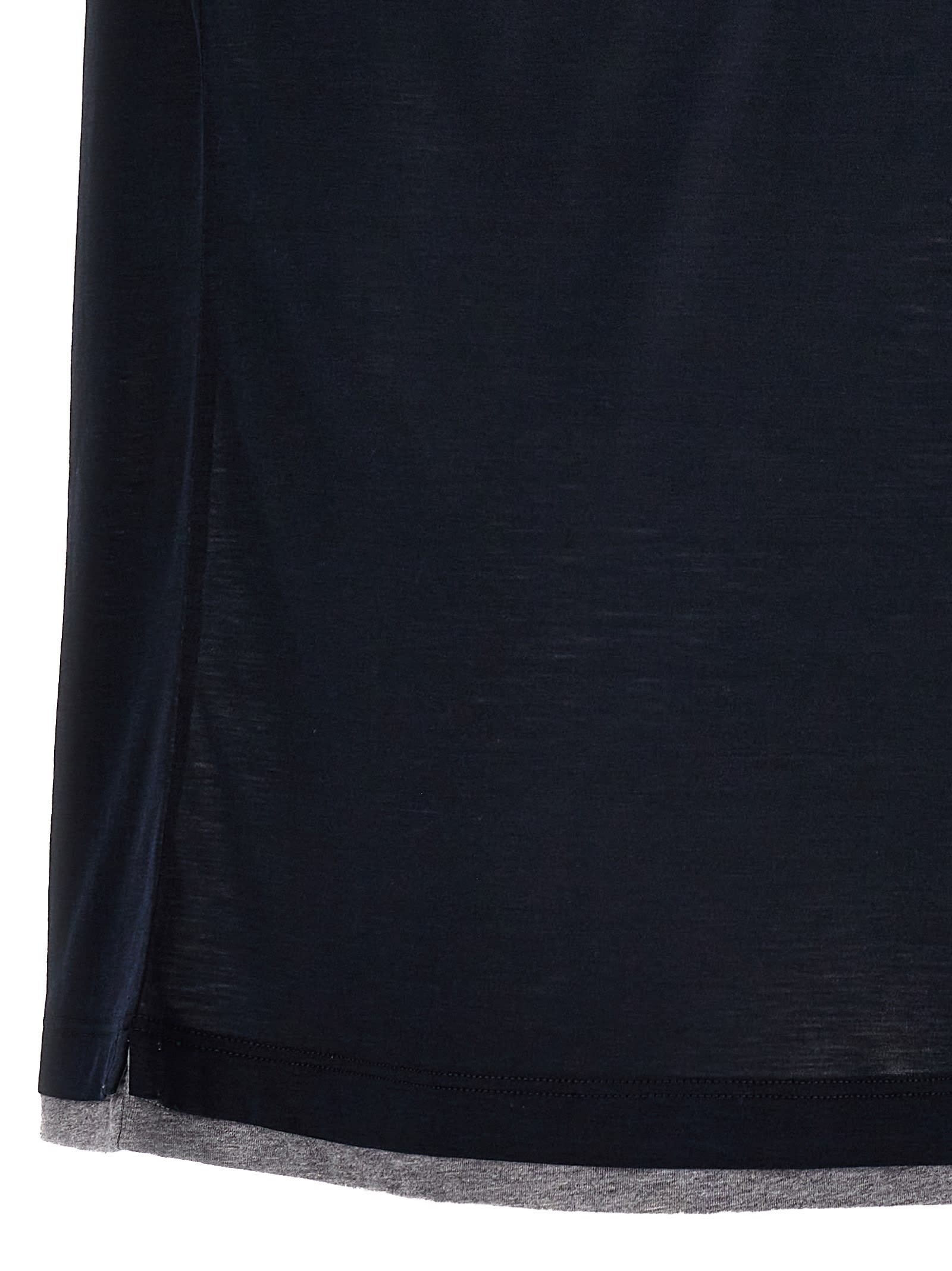 Brunello Cucinelli Short Sleeves Polo Collar Ribbed Cuffs In Blue
