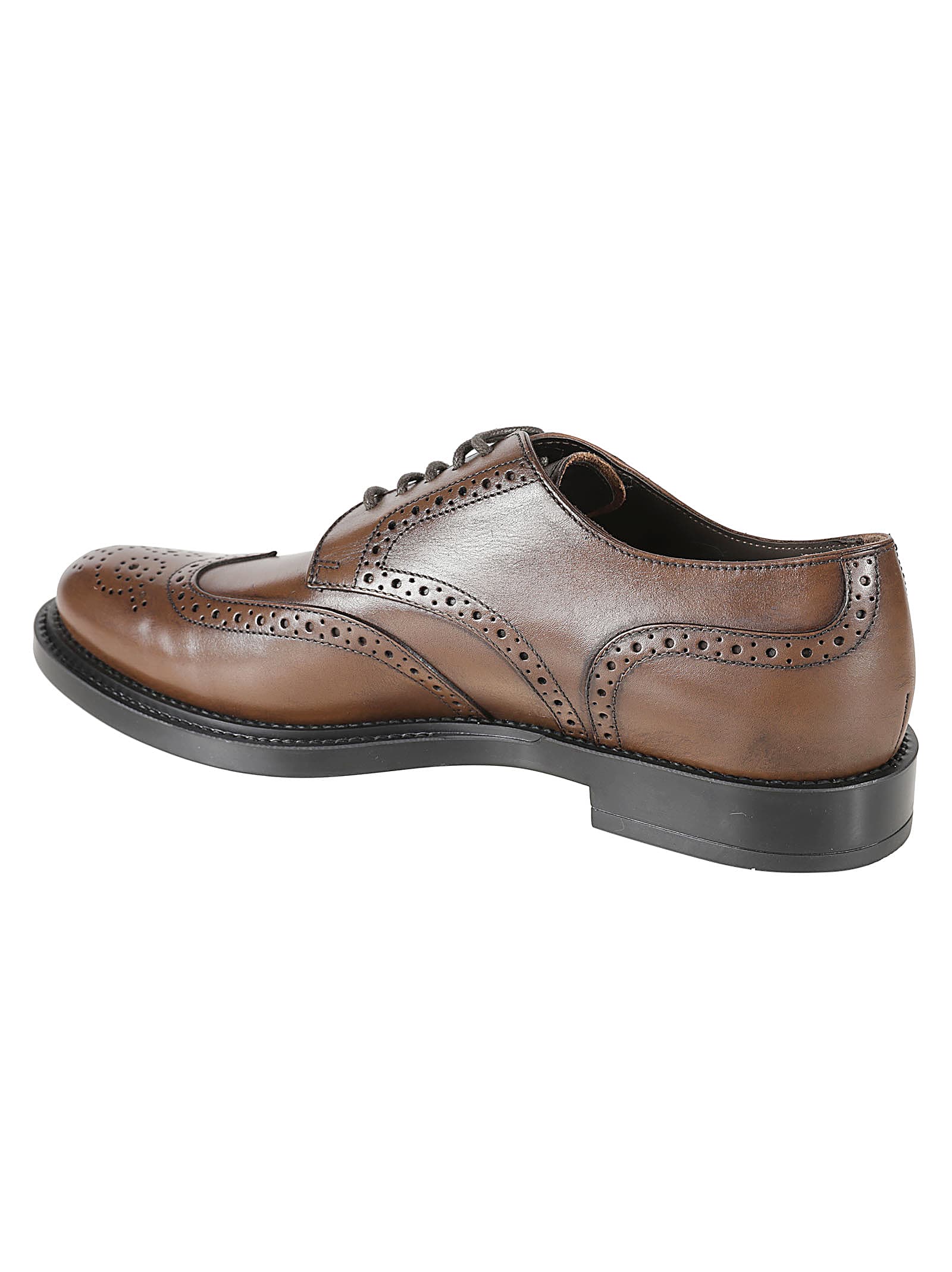 Shop Tod's Bucature Derby Shoes In Cocoa