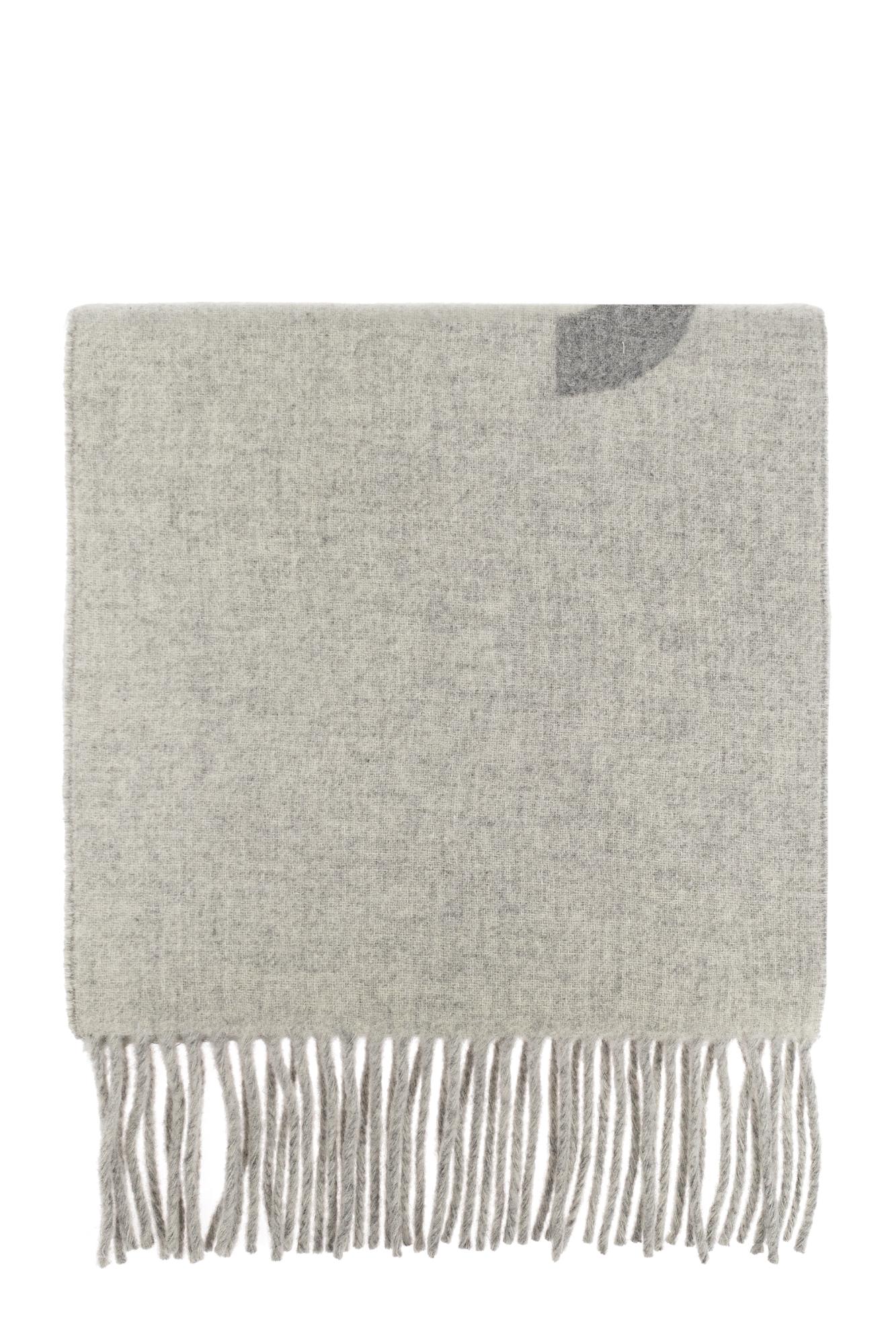 Jacquemus Wool Scarf With Logo In Gray