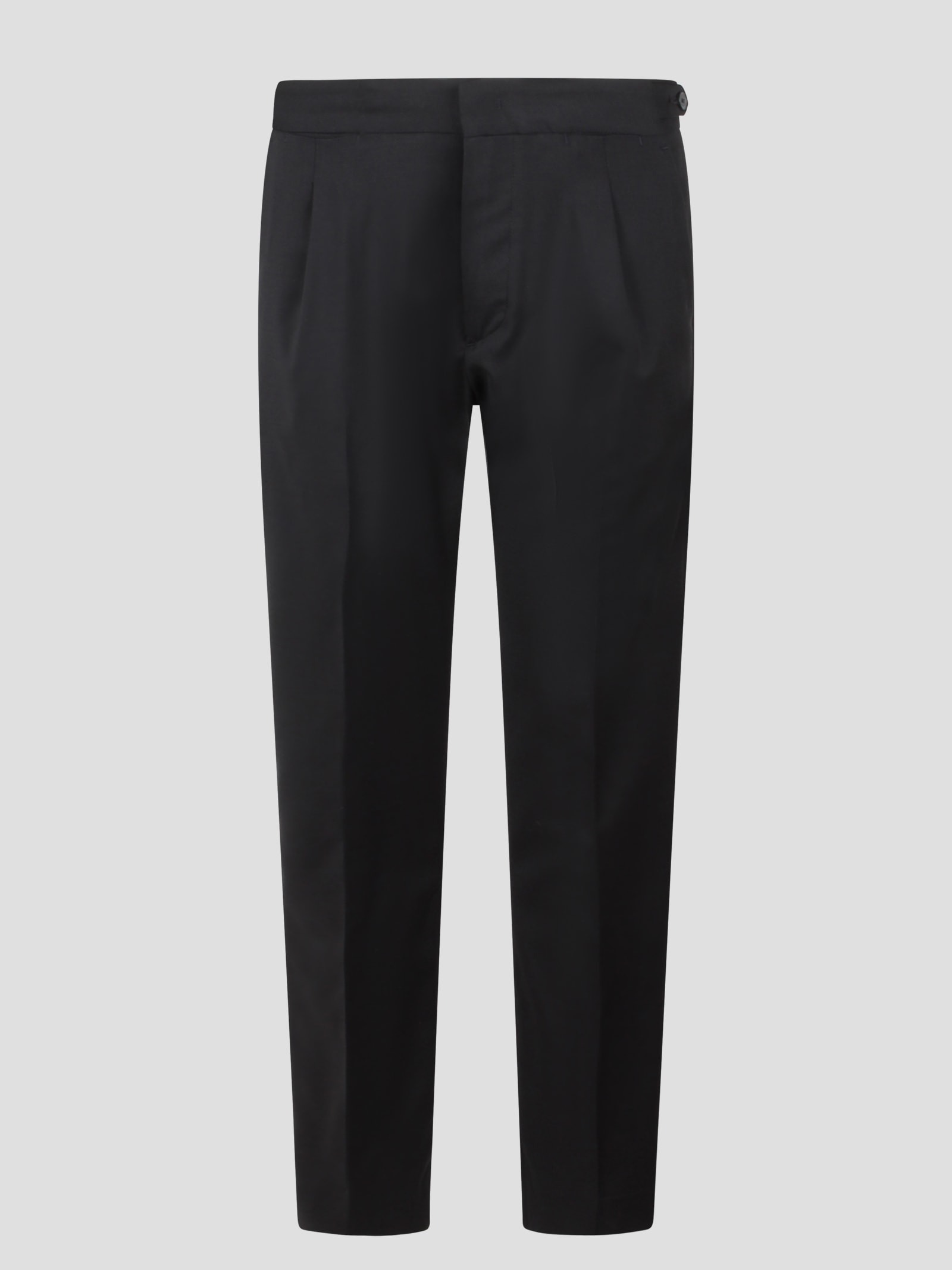 Shop Low Brand Rivale Tropical Wool Trousers In Black
