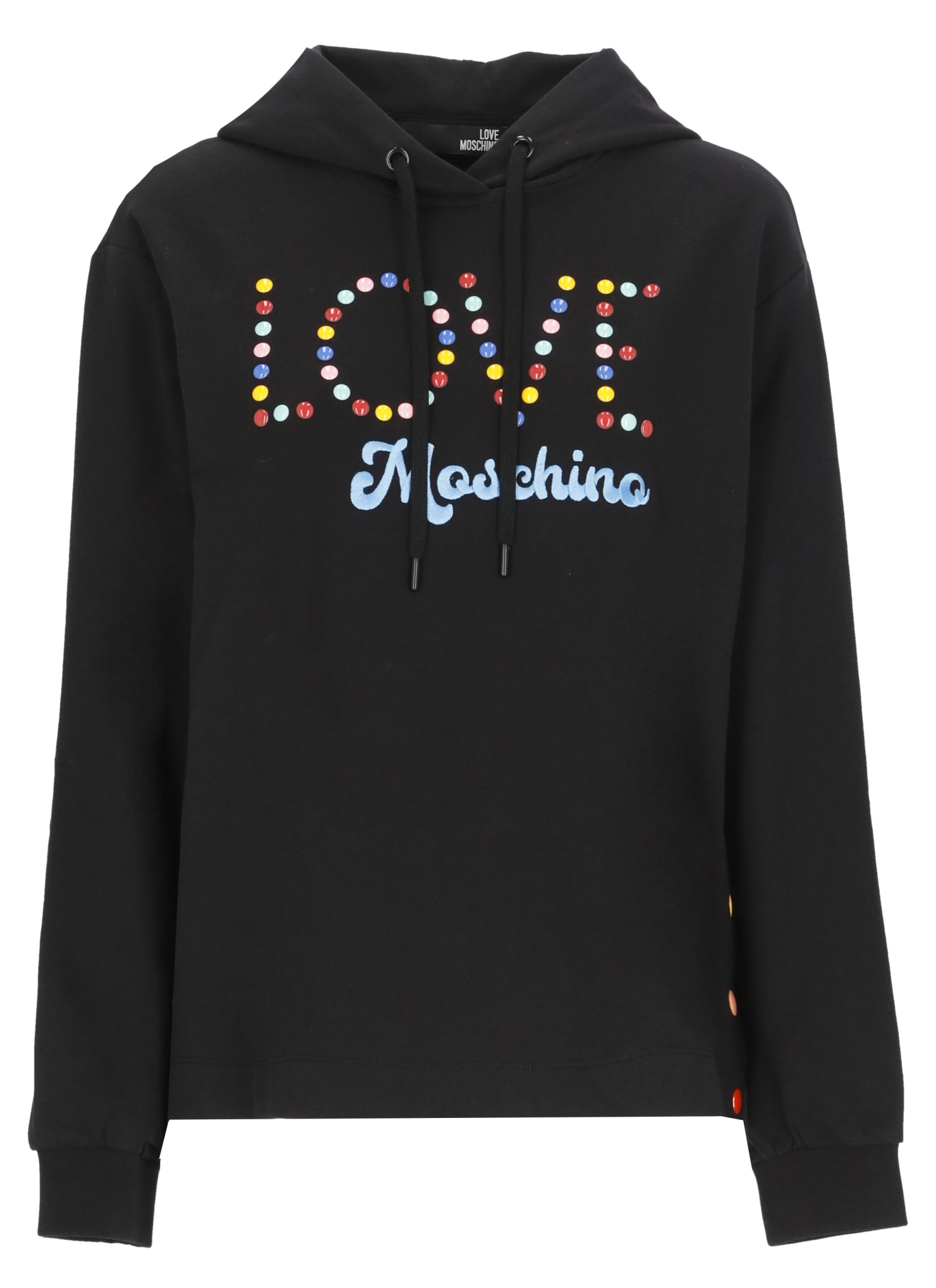 Love Moschino Hoodie With Multicolor Logo