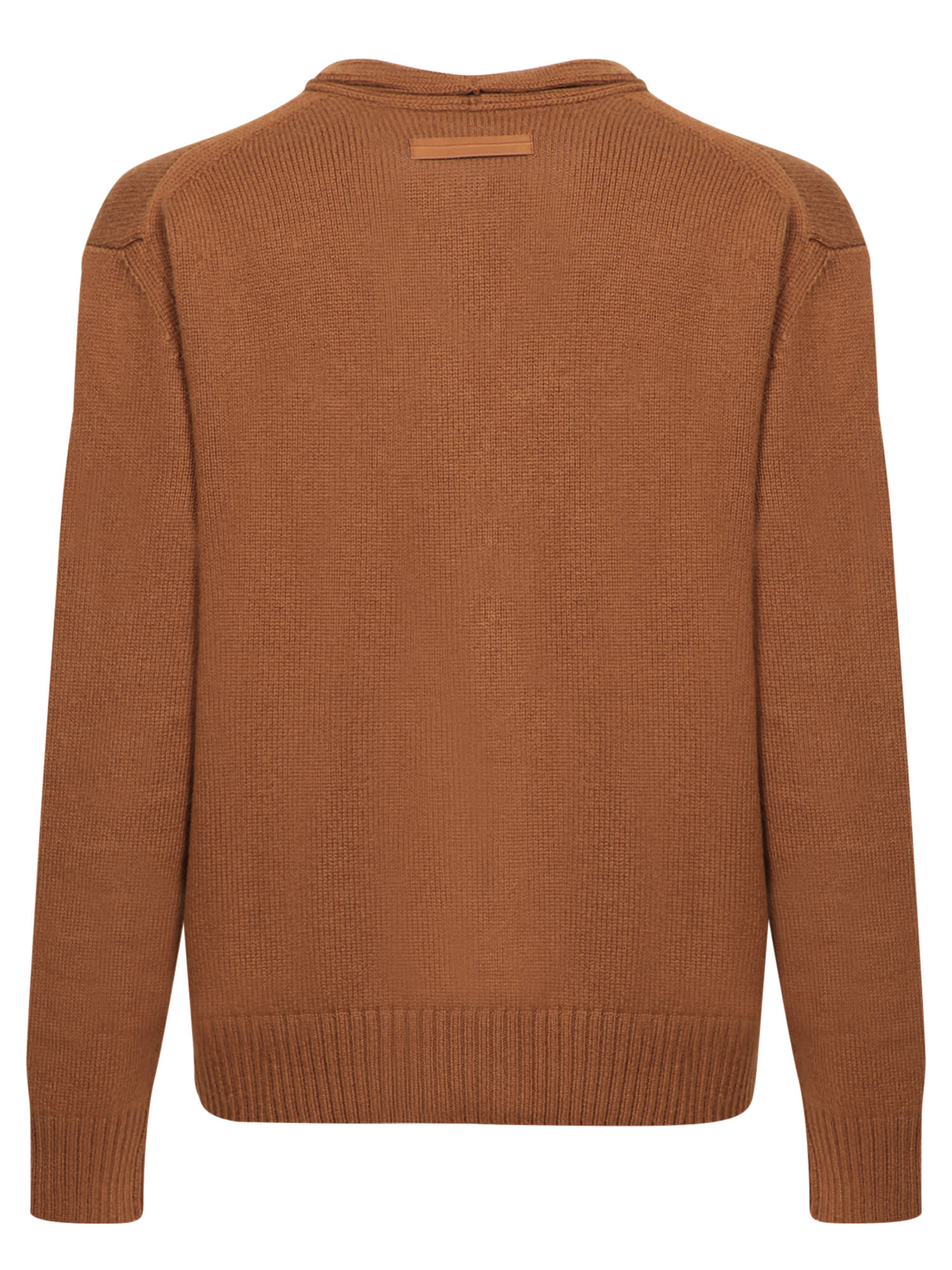 Shop Zegna Brown Cashmere And Mohair Cardigan In Beige