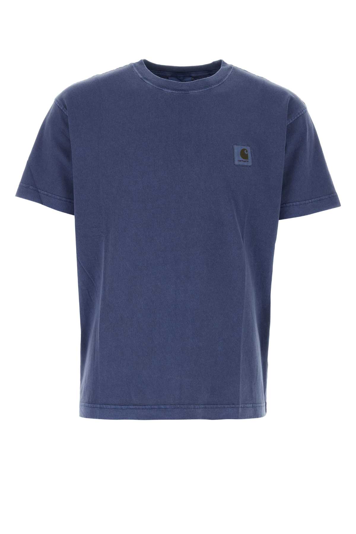 Air Force Blue Cotton Oversize S/s Nelson T-shirt