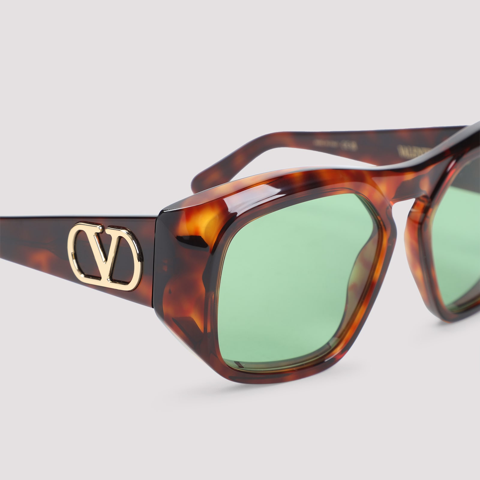 Valentino Garavani Oversized Tortoiseshell Frame Sunglasses In Brown