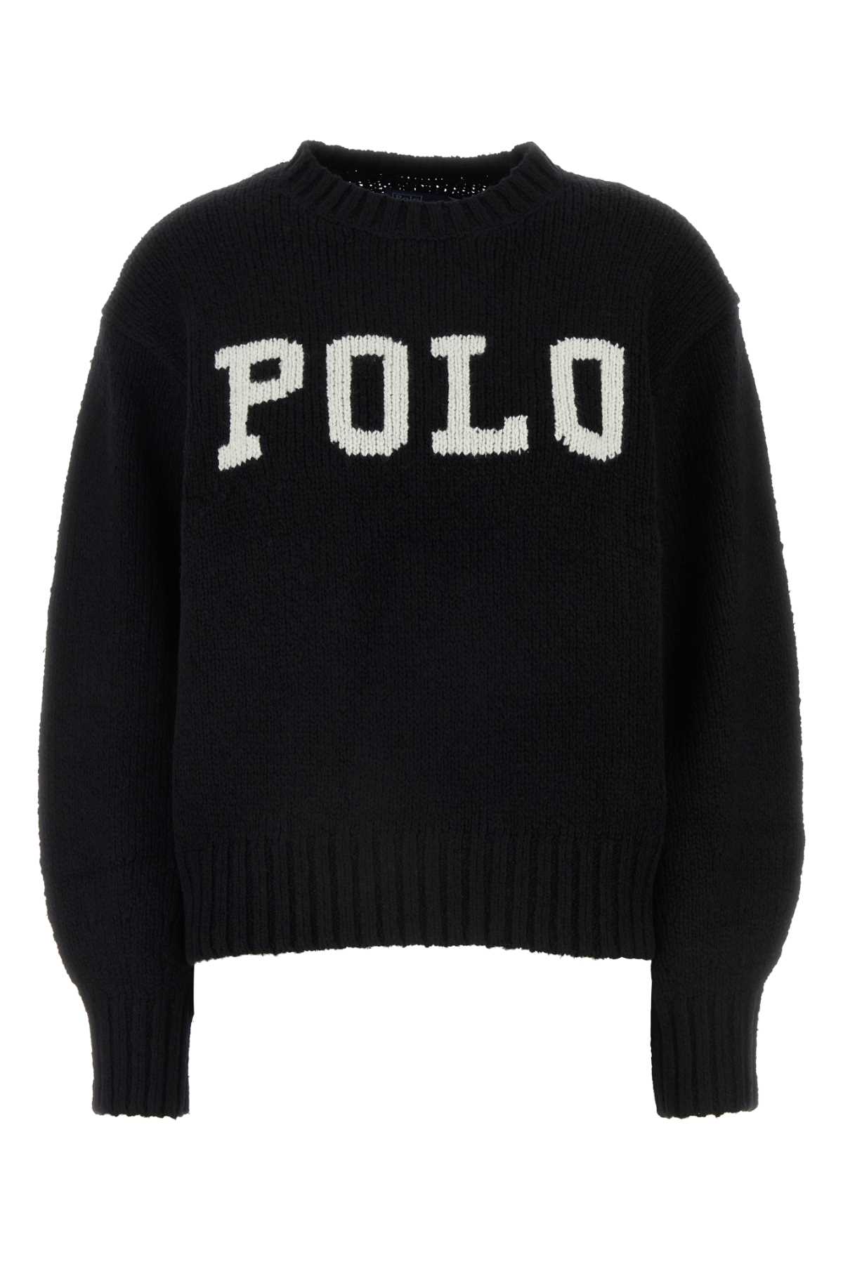 Polo Ralph Lauren Black Wool Blend Sweater