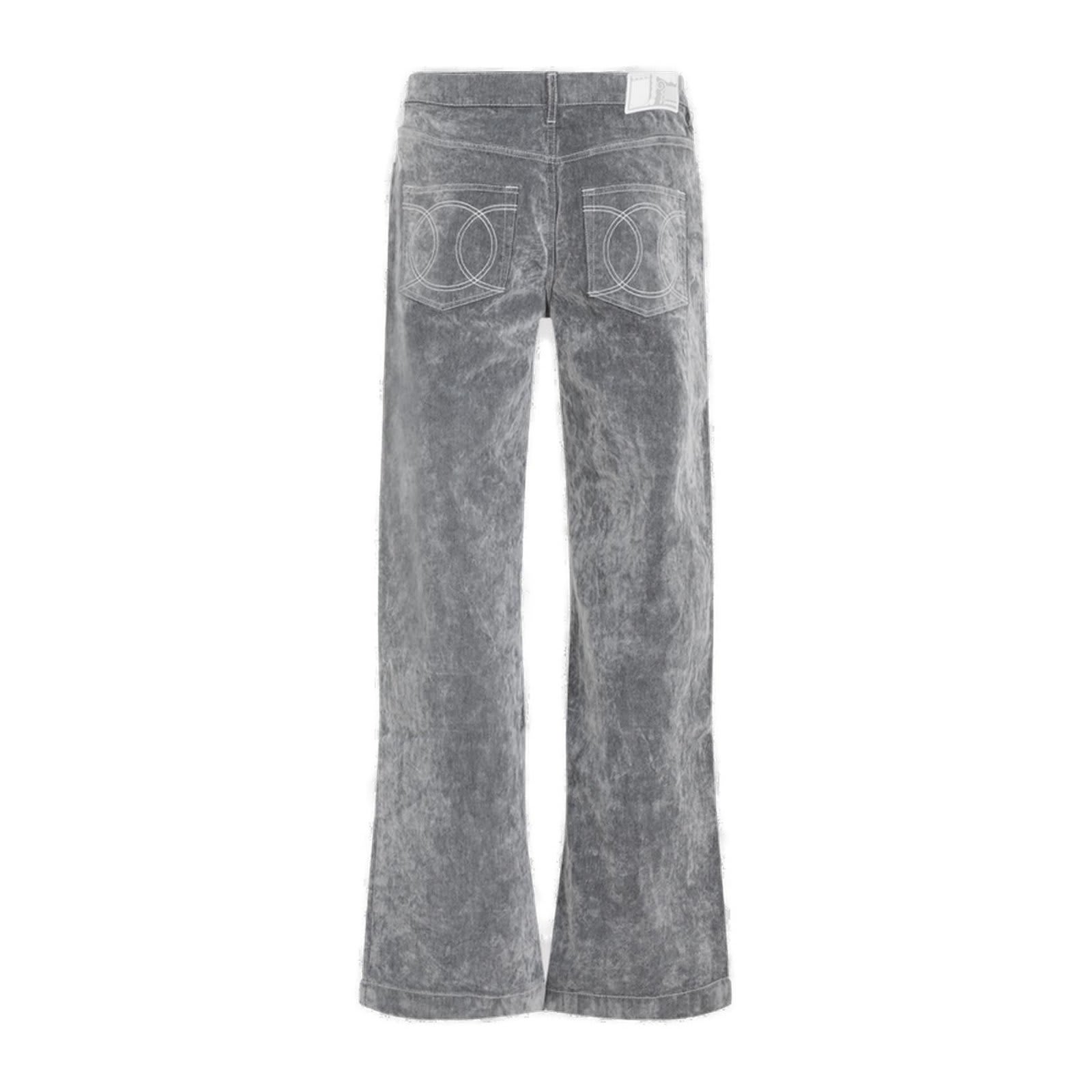 Shop Casablanca Faded Effect Denim Jeans In Grey