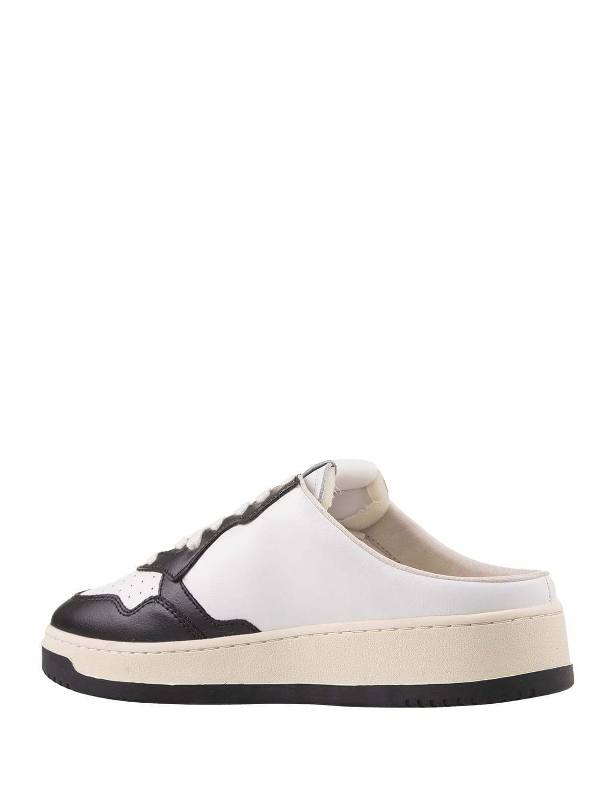 Shop Autry White And Black Medalist Mule Sneakers