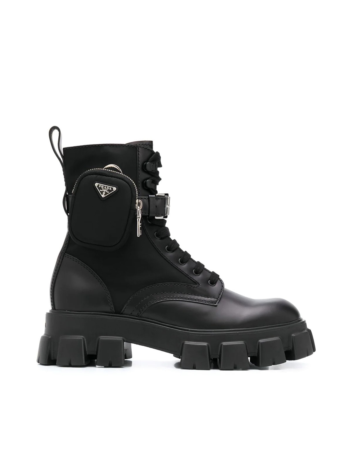 Prada Monolith Belted Boots