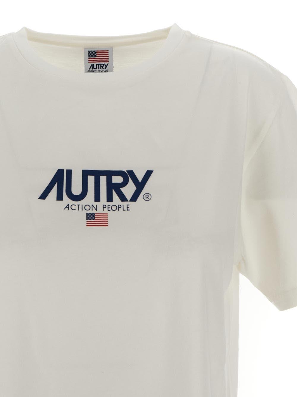 Shop Autry Iconic Action T-shirt In White