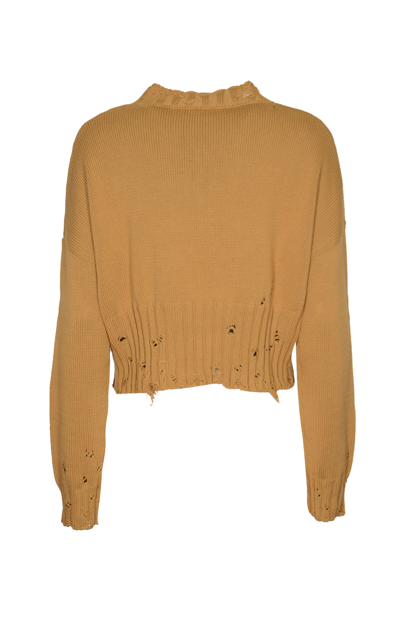 Shop Marni Cropped Jumper In Nomad