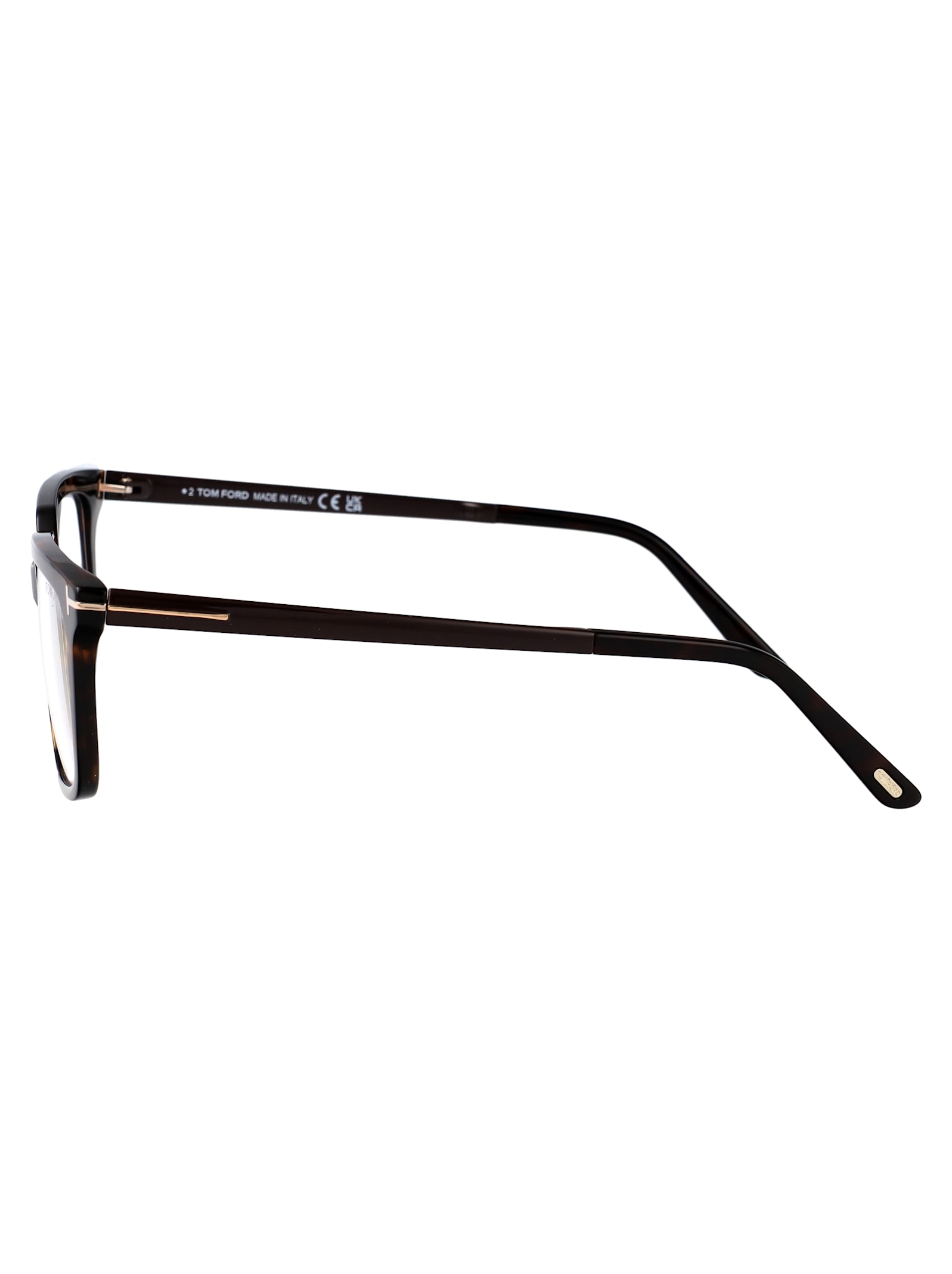 Tom Ford Womens Black Tr001853 Round-frame Acetate Optical Glasses In Avana Scura