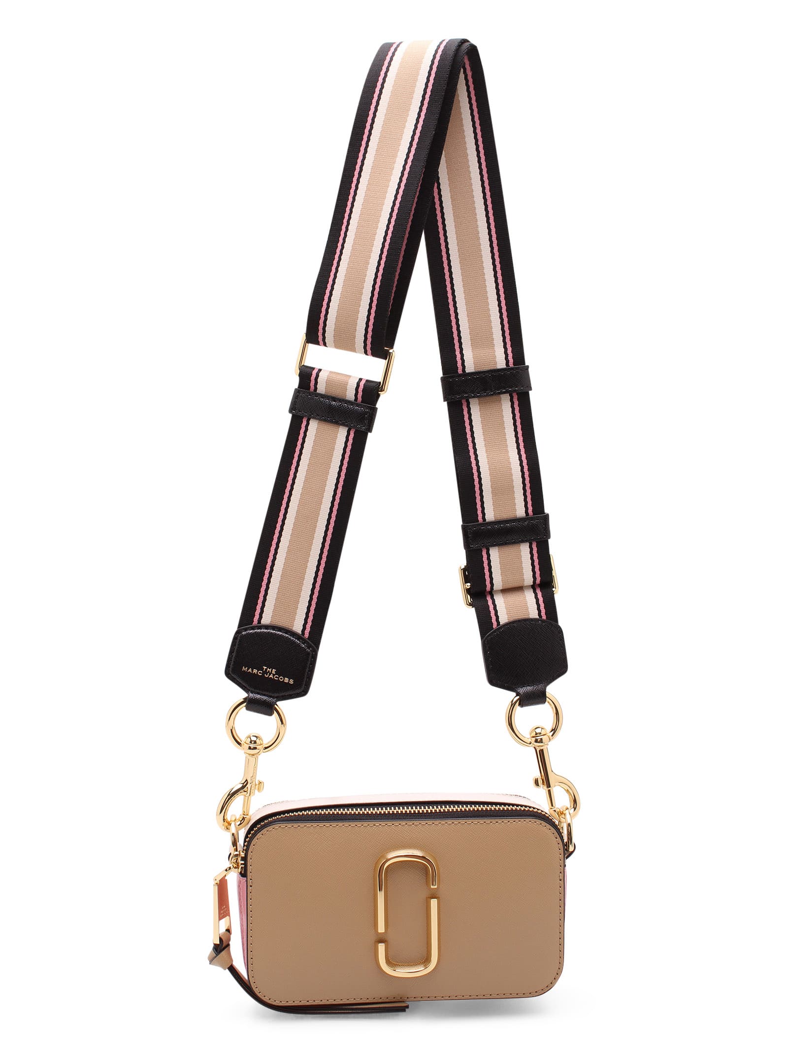 Marc Jacobs Snapshot Leather Shoulder Bag In New Sandcastle Multi ...