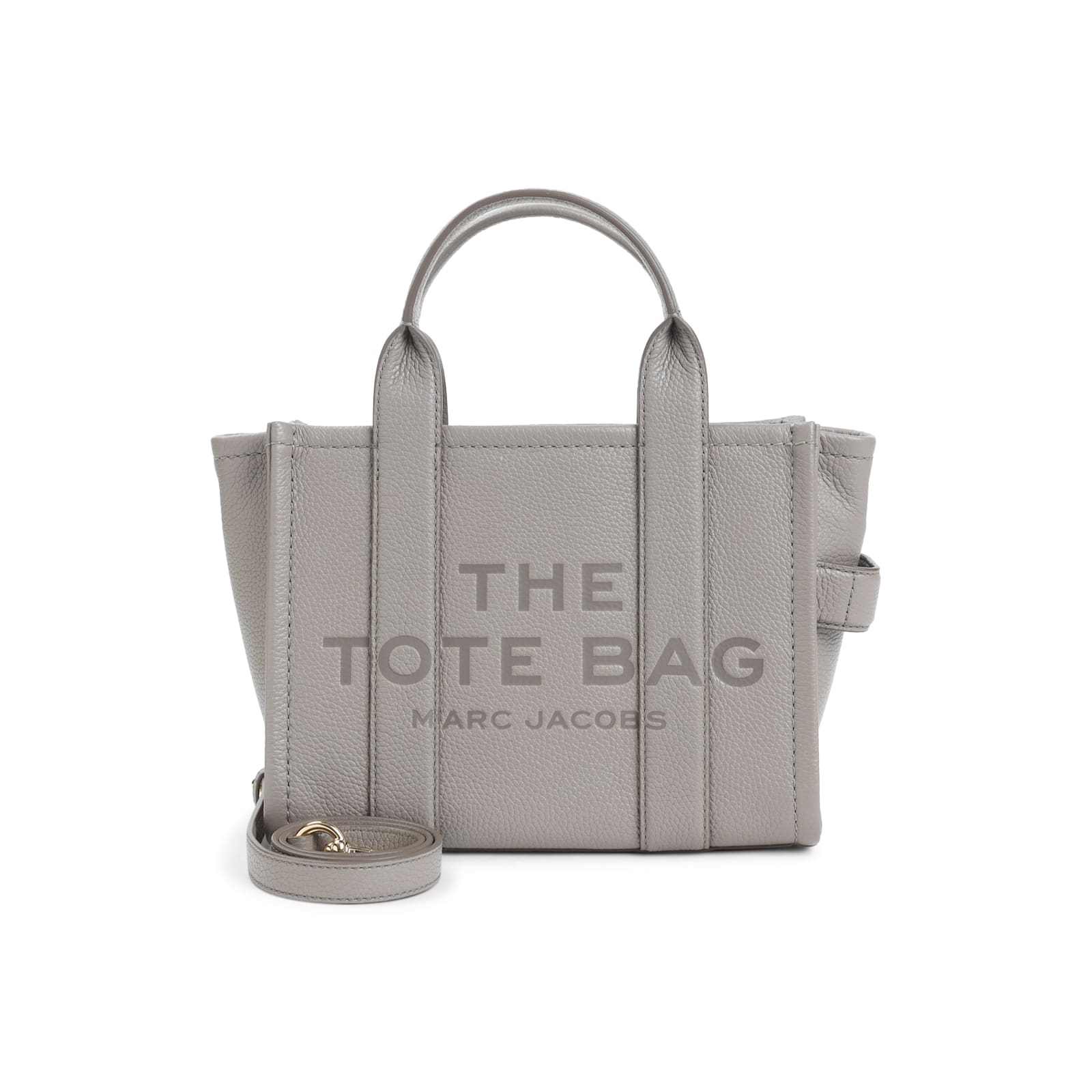 Marc Jacobs The Leather Small Tote Bag In Gray