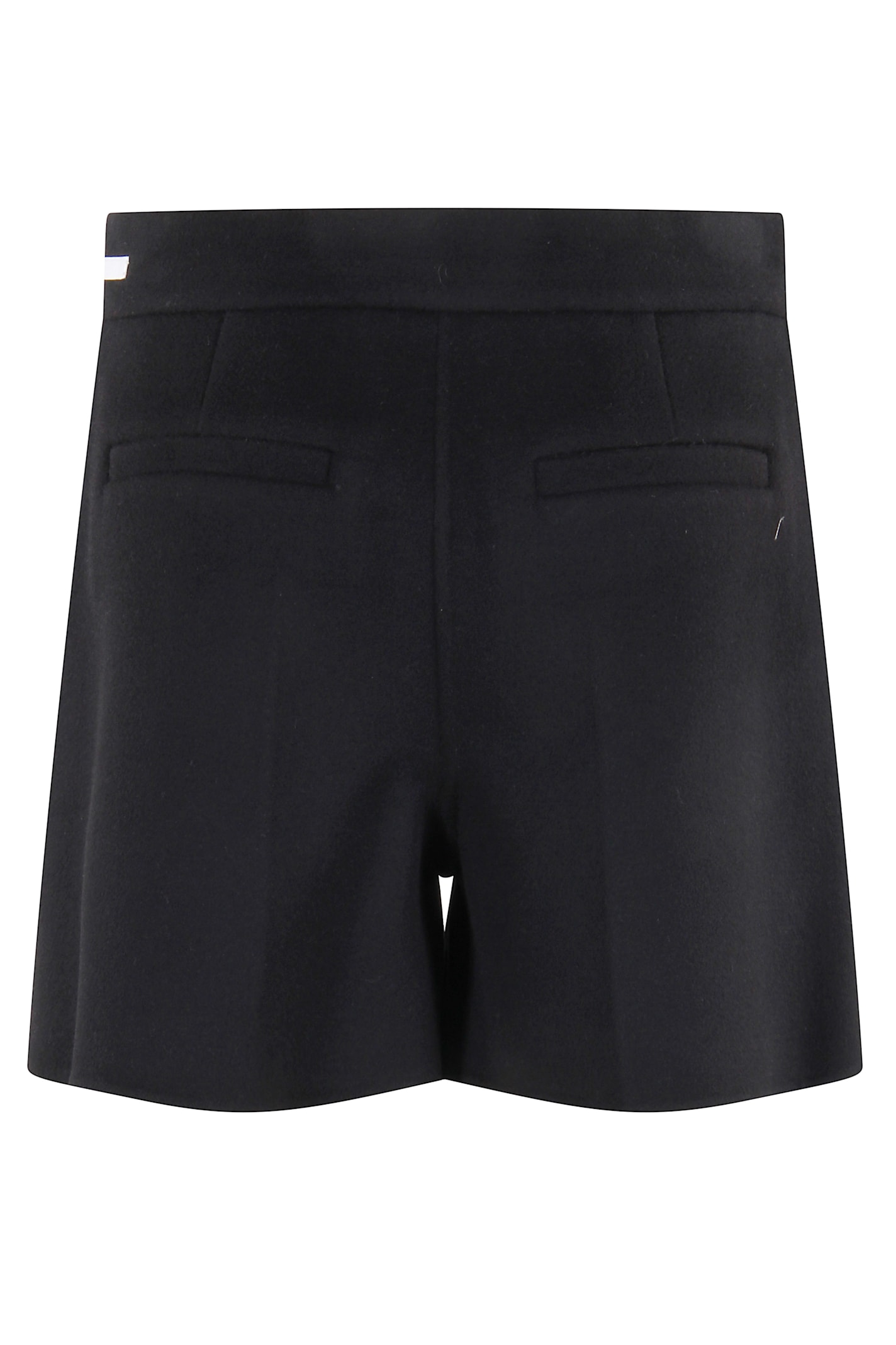 Sportmax Double Pleated Tailored Shorts In Luxurious Wool In Black