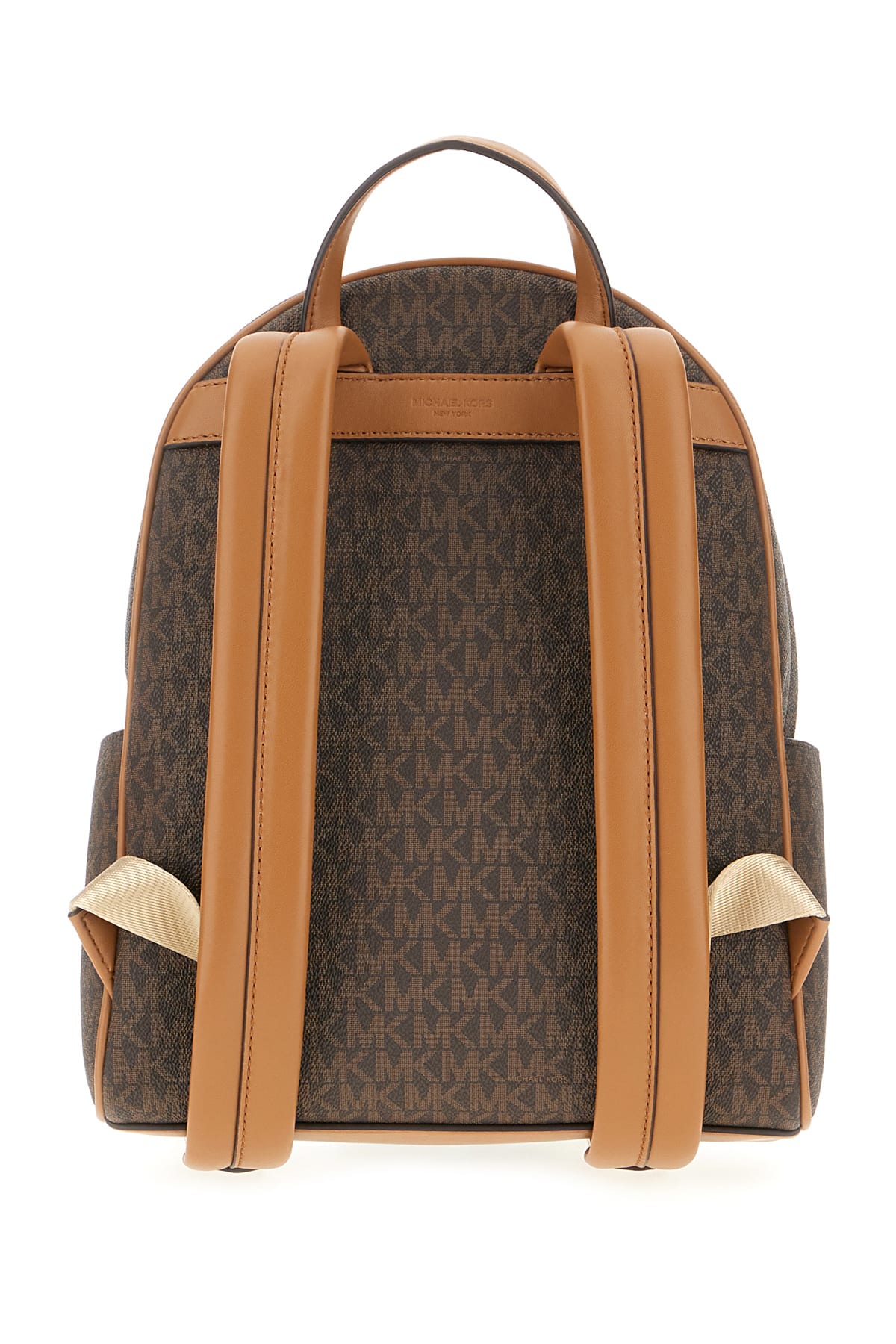 Shop Michael Kors Printed Leather Backpack In Brnacorn