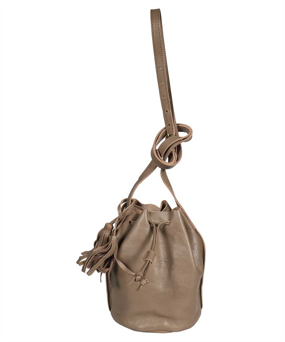 Il Bisonte Leather Bucket Bag In Gray