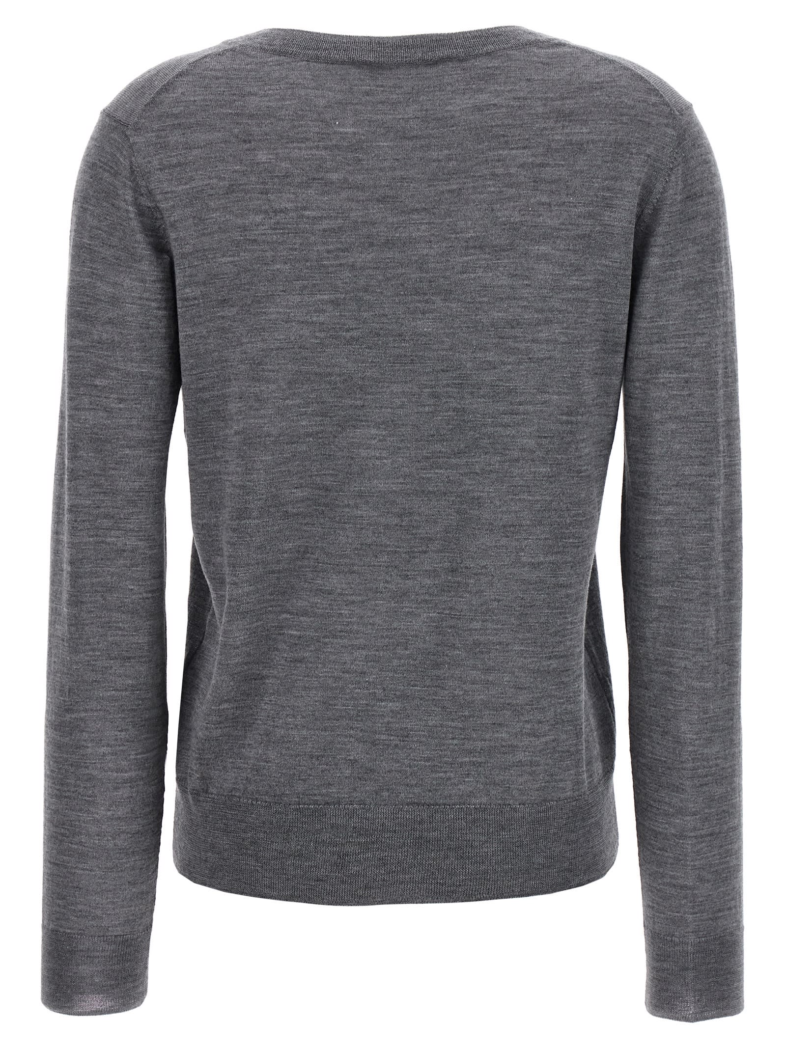 Shop P.a.r.o.s.h V-neck Sweater In Gray
