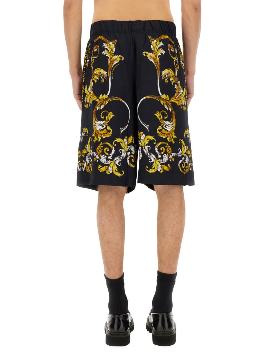 Shop Versace Jeans Couture Shorts In Black