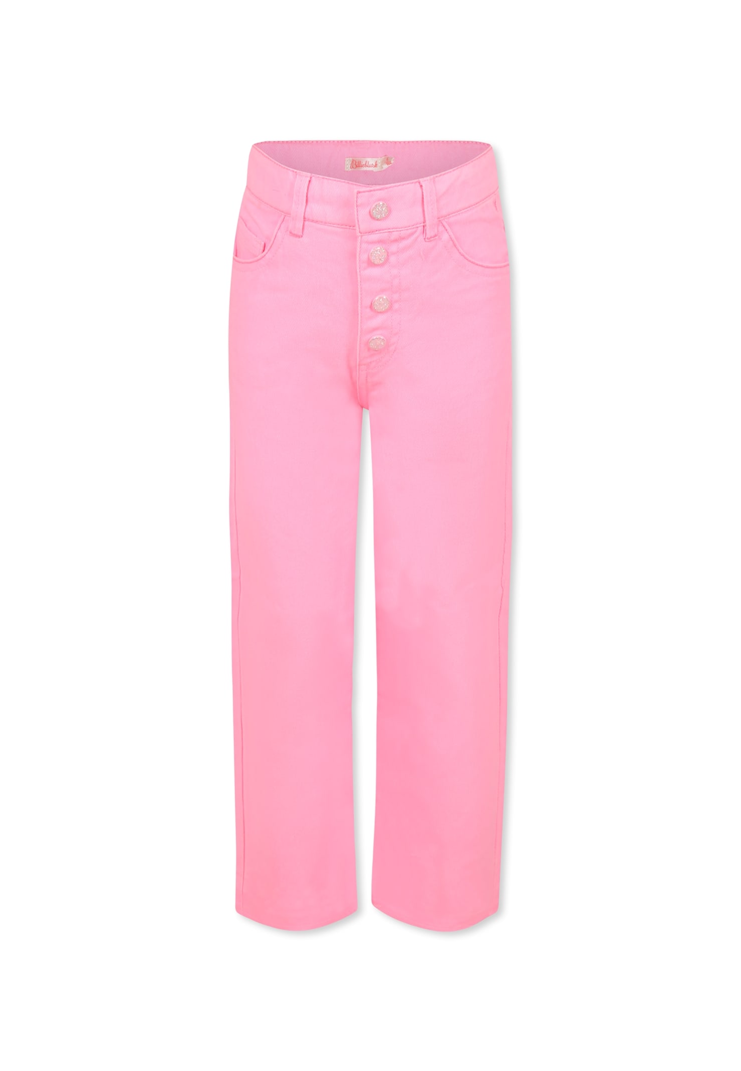 Billieblush Pink Jeans For Girl With Sequins In Pink