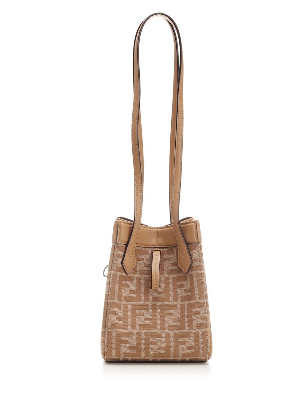 Shop Fendi Origami Mini Shoulder Bag In Beige