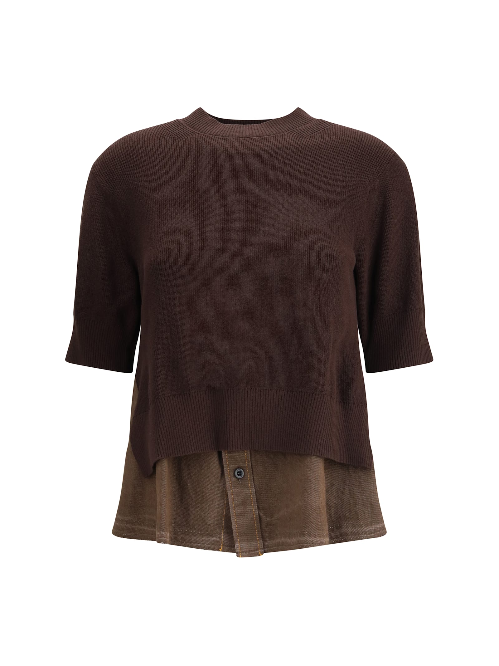 Sacai Denim Detail Sweater