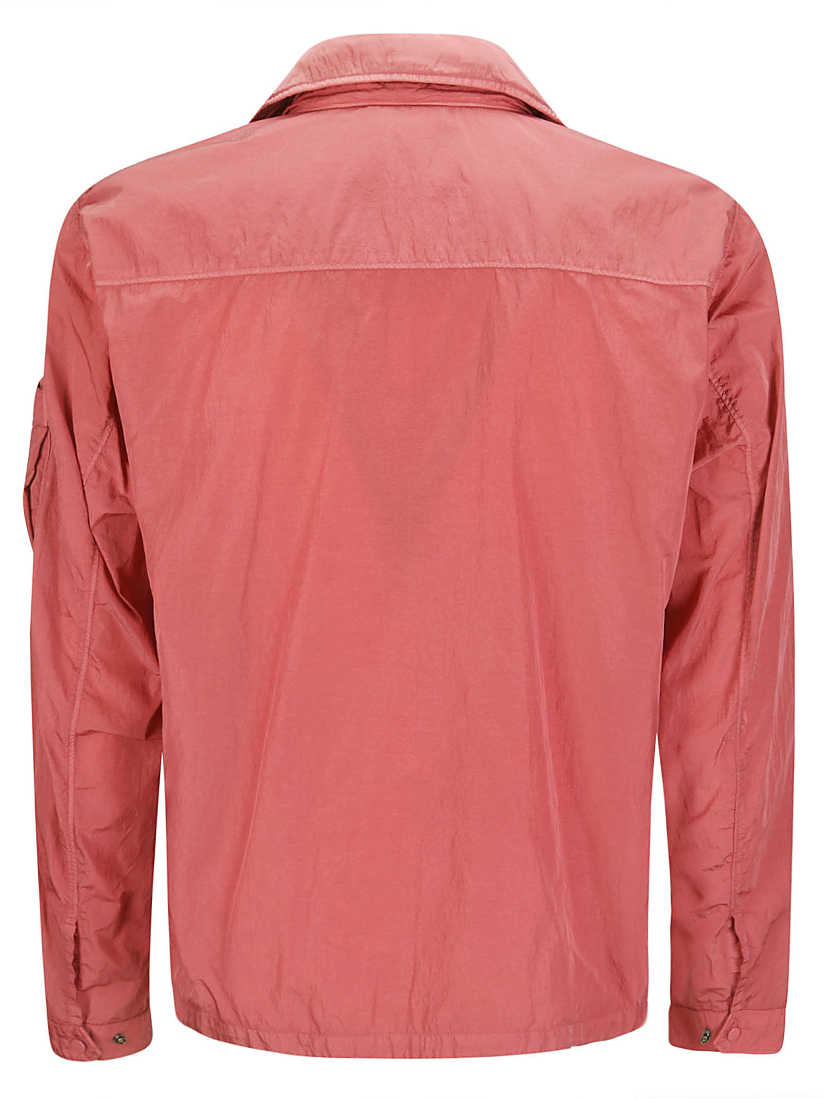 Shop C.p. Company Chrome-r Hooded Overshirt In Red Bud