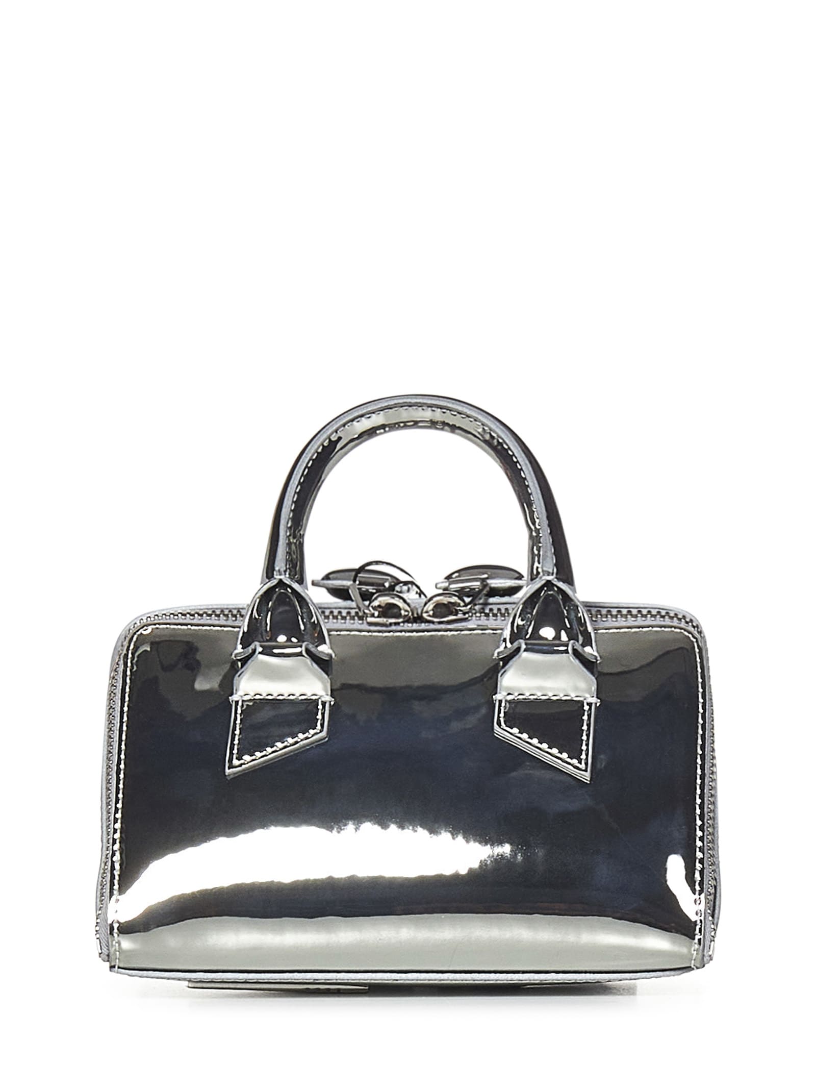 Shop Attico Friday Handbag In Silver