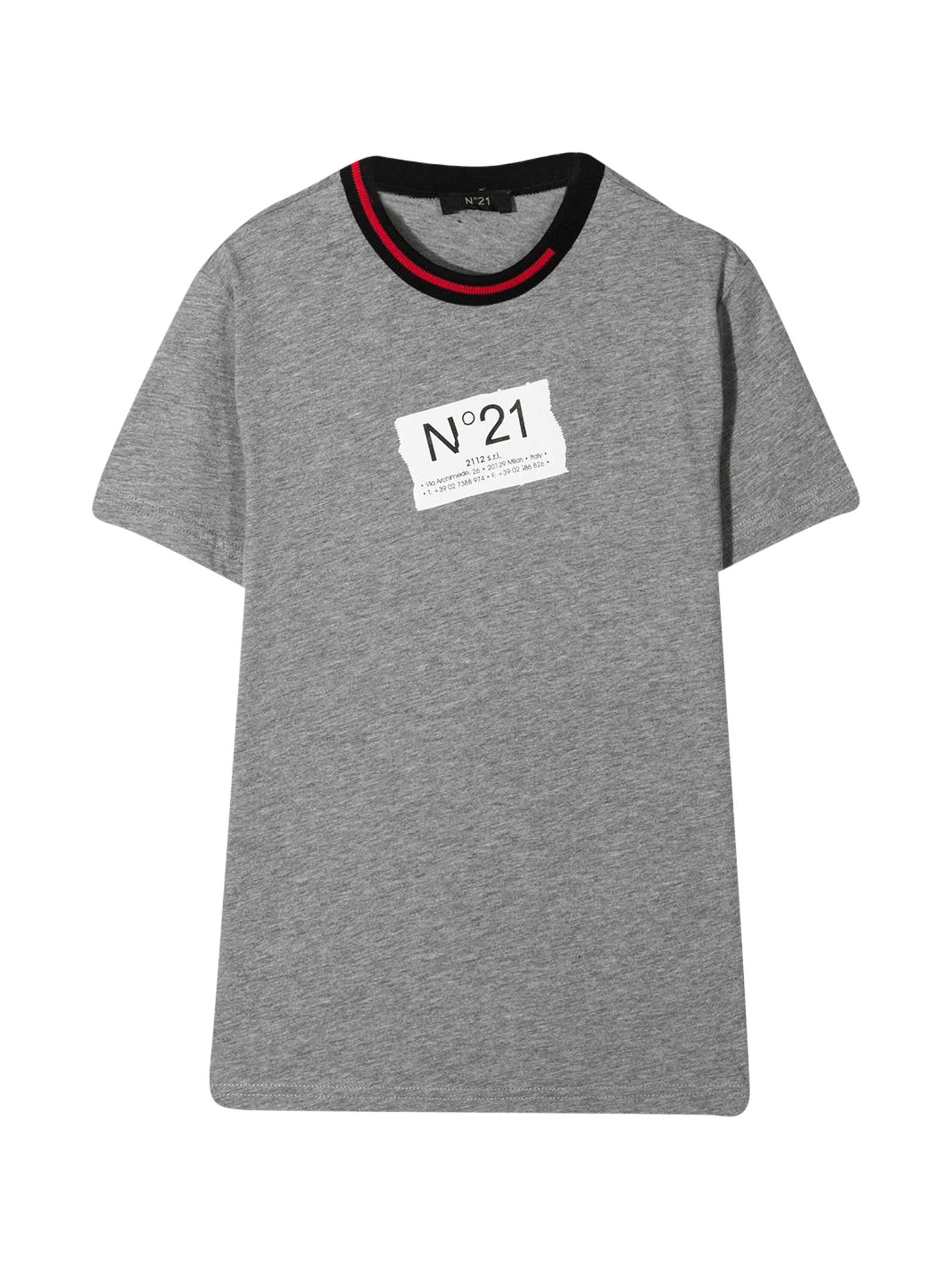 N.21 N ° 21 Kids Gray T-shirt