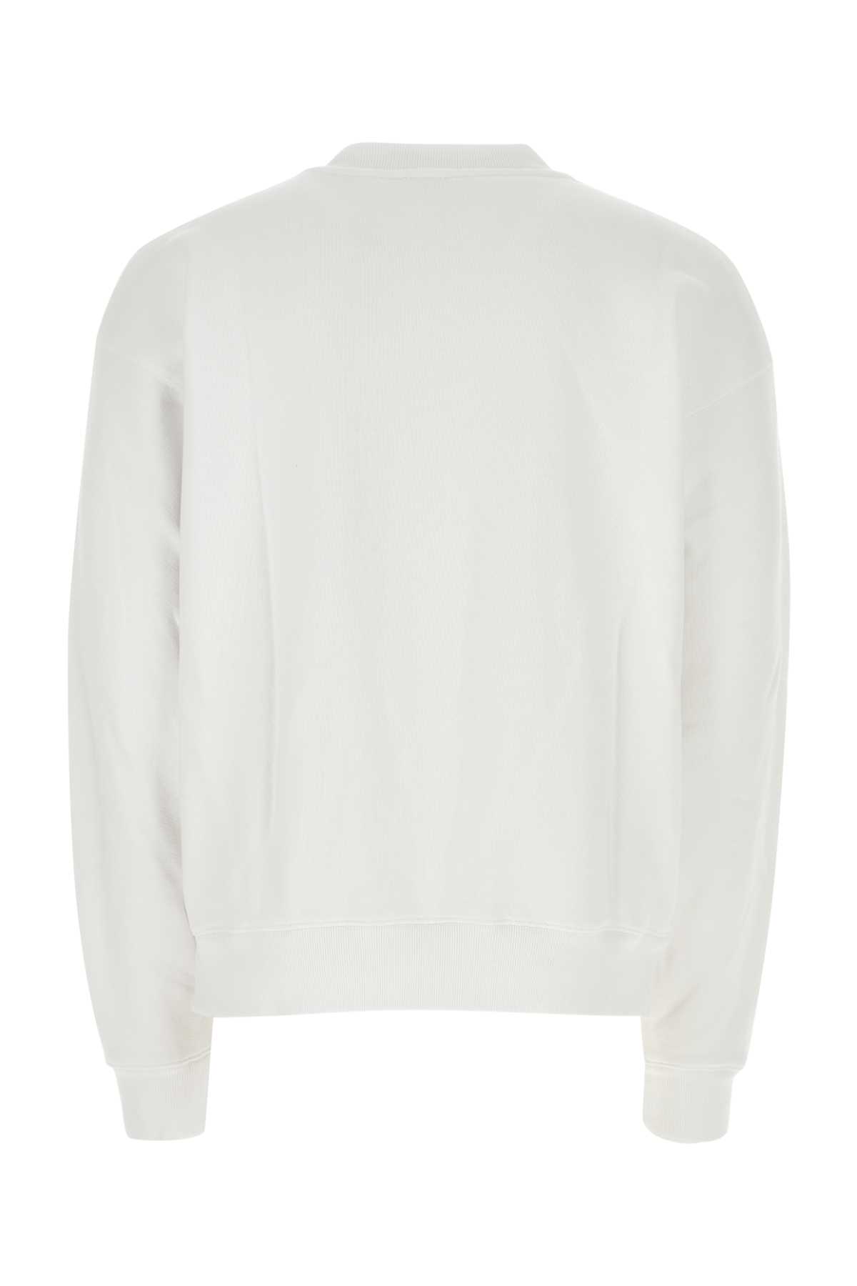 Off-white White Cotton Sweatshirt In 0110